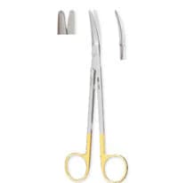 Gorney Plastic Surgery Scissors, Slight Curve, 7-1/2" (19 cm), Tungsten Carbide Inserts - Scissor Gorney CarbNSert - Image 1