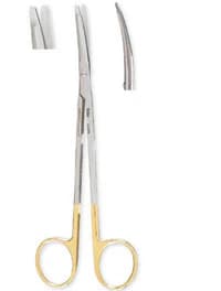 Miltex-Integra Kaye Dissecting/Plastic Surgery Scissors, Curved, 7", Tungsten Carbide Inserts - Scissor Kaye CarbNSert - Image 1