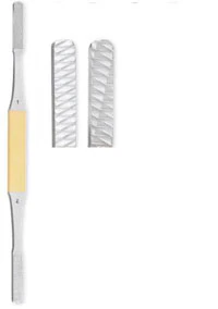 Fomon Raspatory, Tungsten Carbide, Double Ended, 8-1/4" - Rasp Fomon TC Double Ended - Image 1