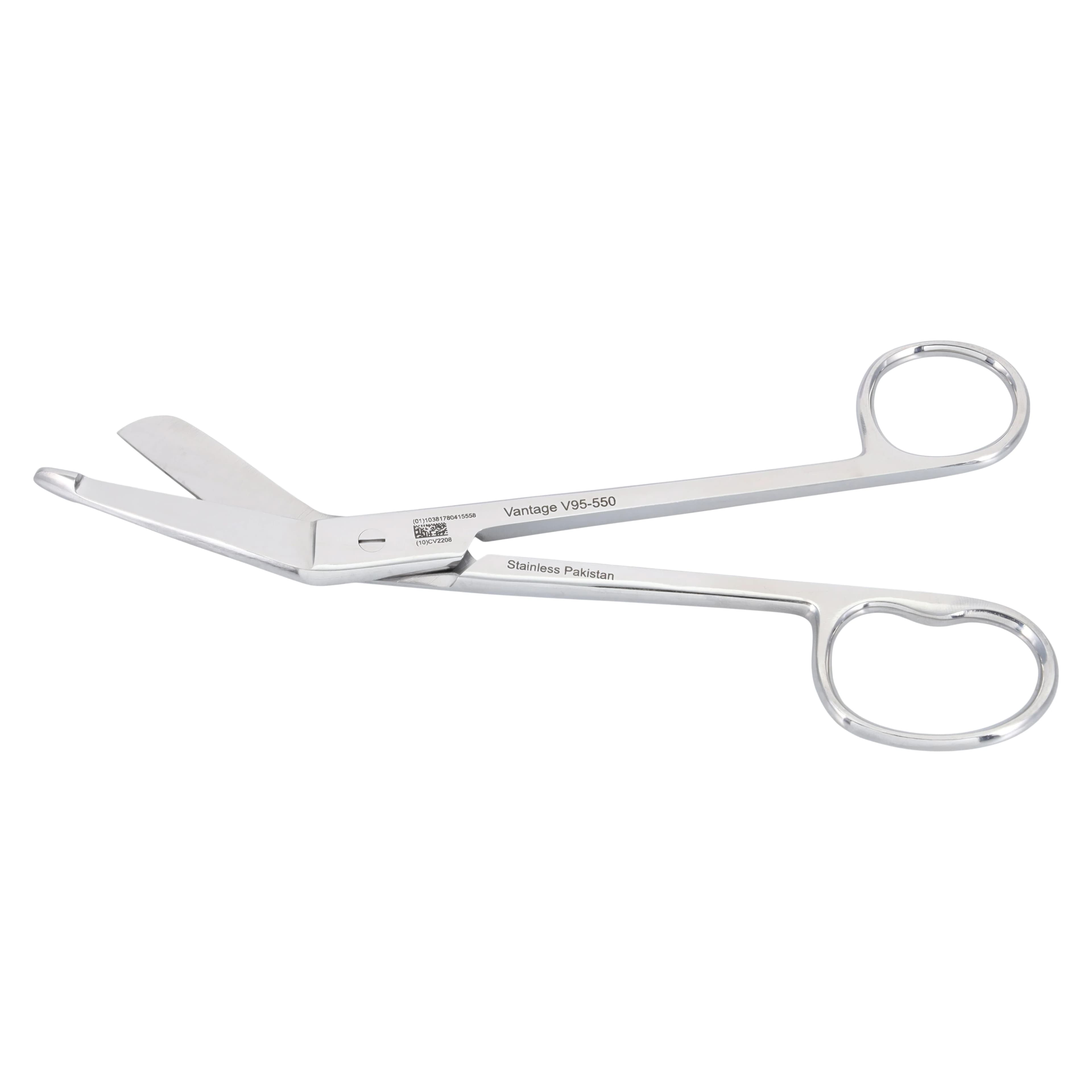 Vantage Lister Bandage Scissors, Bent, 8" Stainless Steel, Each - Lister Bandage Scissors - Image 1
