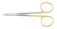 Miltex-Integra Curved Sharp Iris Scissors, 4-1/2", SuperCut/Carb-N-Sert, Tungsten Carbide, Reusable - Curved Sharp Iris Scissors 4-1/2” - Image 1