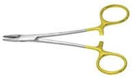 Padgett Halsey Needle Holder, Serrated Jaw, 5", Tungsten Carbide, Left-Hand - Needle Holder Halsey Left-Hand - Image 1
