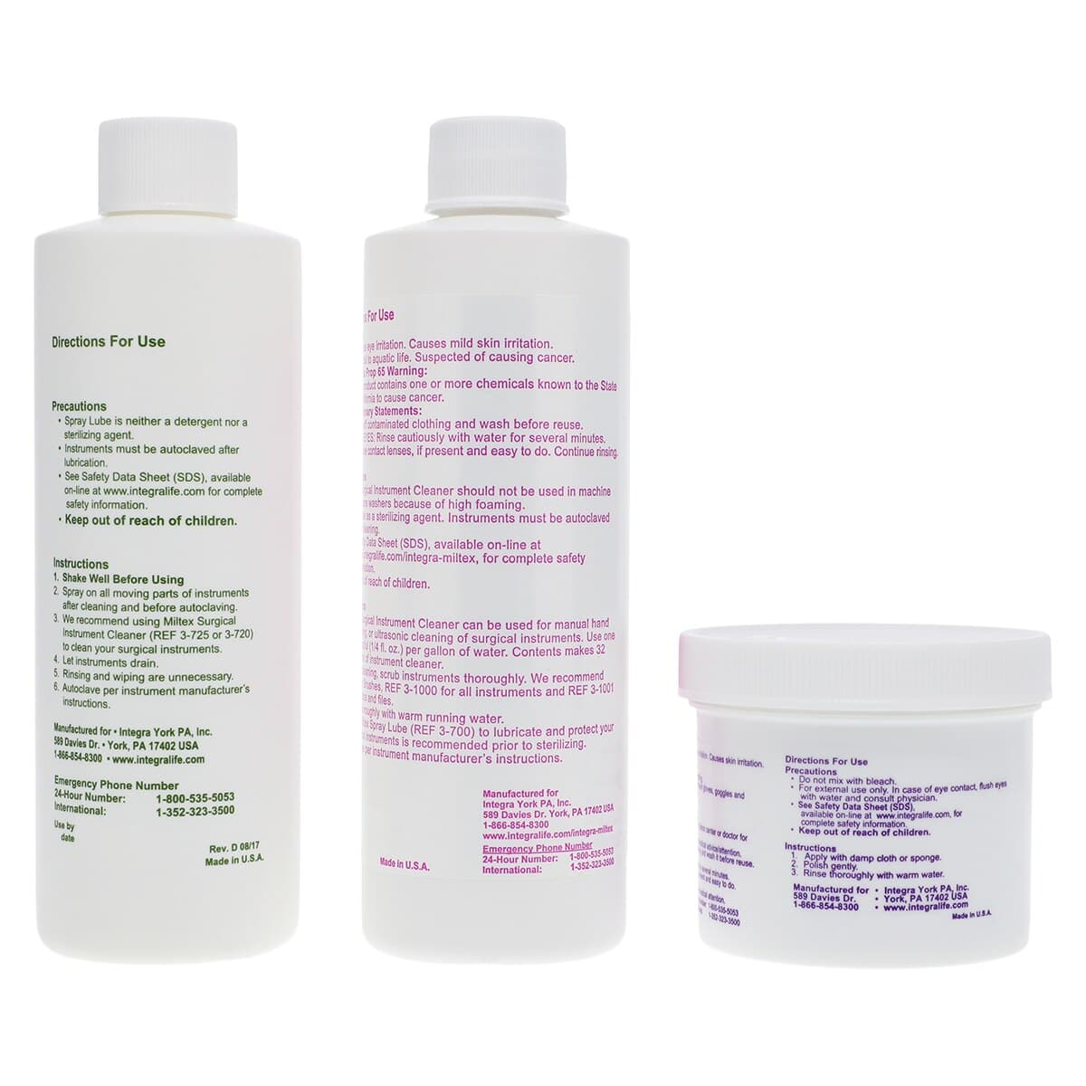 Miltex Instrument Care System Kit 3-800, Includes Spray Lube, Cleaner, Stain Remover, Brushes & DVD thumbnail 5