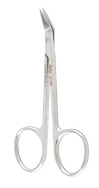 Miltex Converse-Wilmer Iris Conjunctival & Utility Scissors, Angled Flat, 4" Stainless Steel, Each - Scissors - Image 1