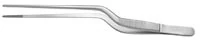 Jansen Bayonet Dressing Forceps, 6-1/2", Serrated Jaws, Stainless Steel, Autoclavable, Each - Forceps Jansen Bayonet Dress - Image 1