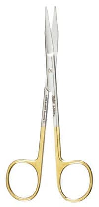 Miltex Goldman-Fox Wound Scissors, 5" Curved, Tungsten Carbide, Serrated Blade - Miltex Scissors - Goldman-Fox Wound 5" - Tungsten Carbide, Curved - Image 1