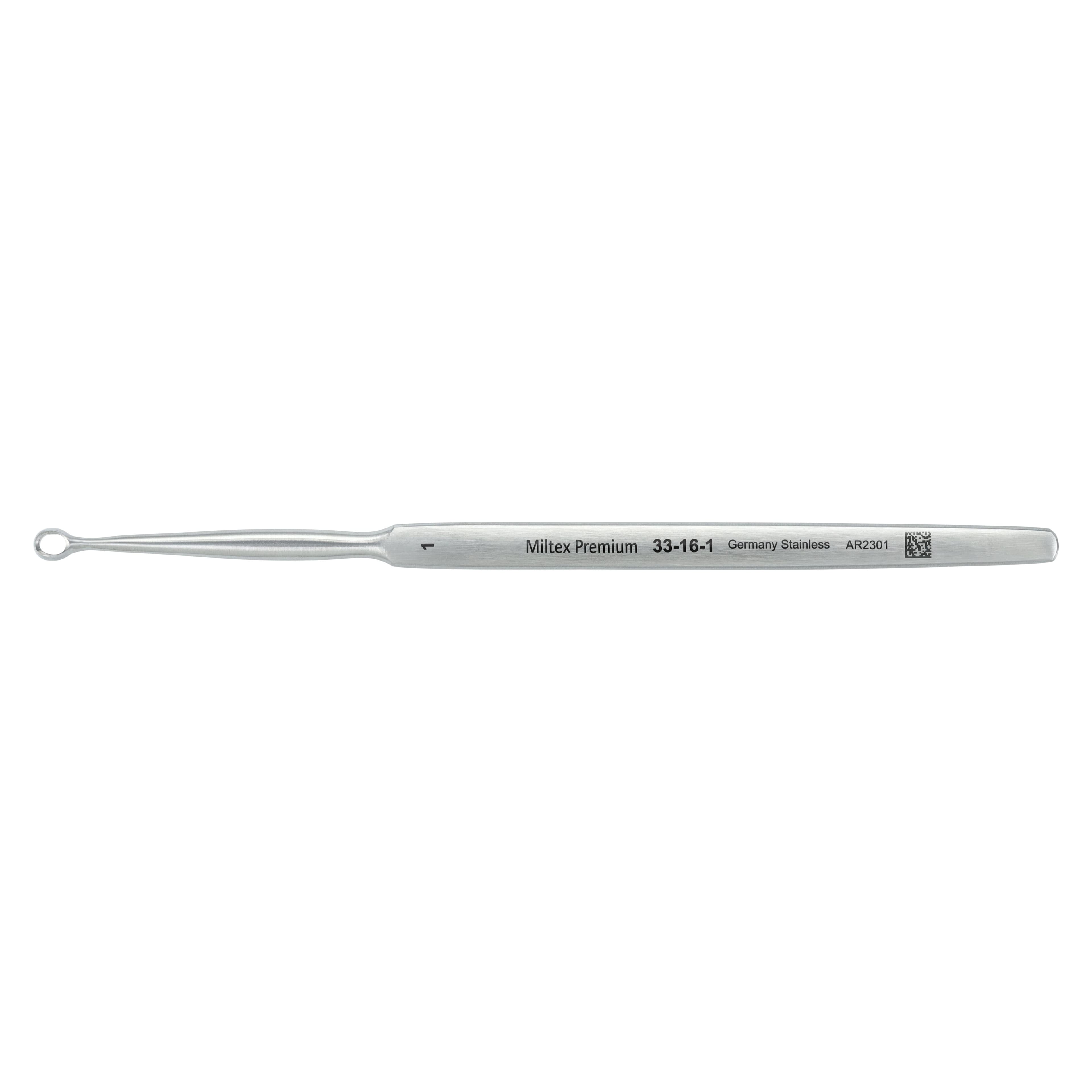 Piffard Dermal Curette, Size 1 Oval, 5-1/2" Stainless Steel, Each thumbnail 2