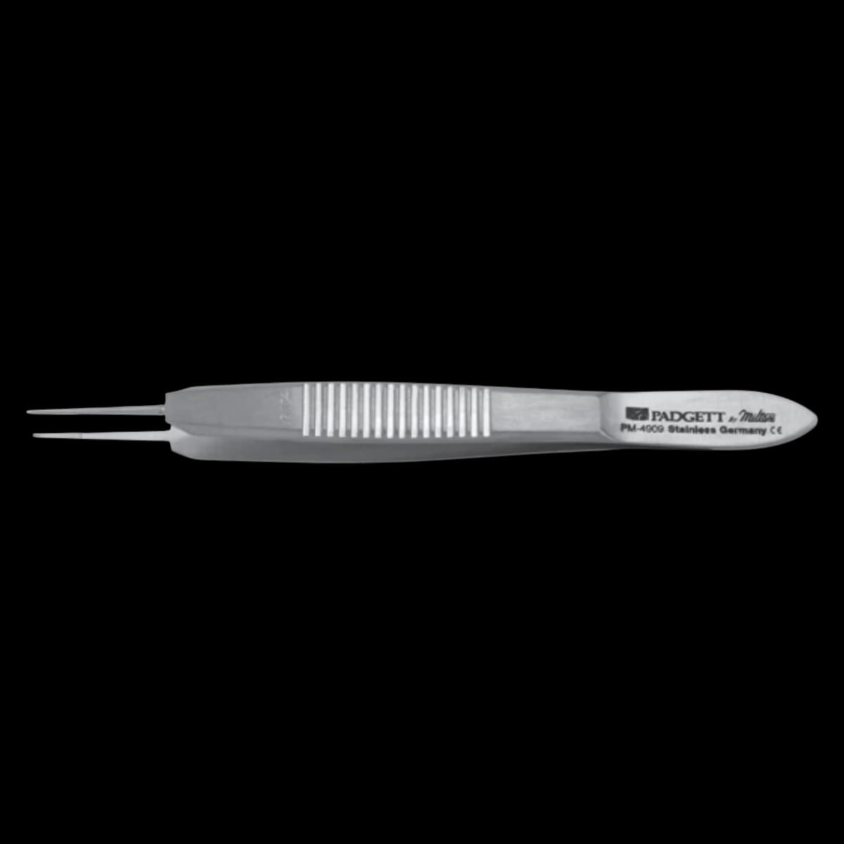 Padgett Castroviejo Suture Forceps, 1x2 Teeth, 4" Stainless Steel, Autoclavable, Each - Forceps Castroviejo Suture 1x2 - Image 1