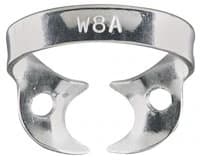 Miltex #W8A Molar Wingless Metal Rubber Dam Clamp, Single Clamp - Rubber Dam W8A - Image 1