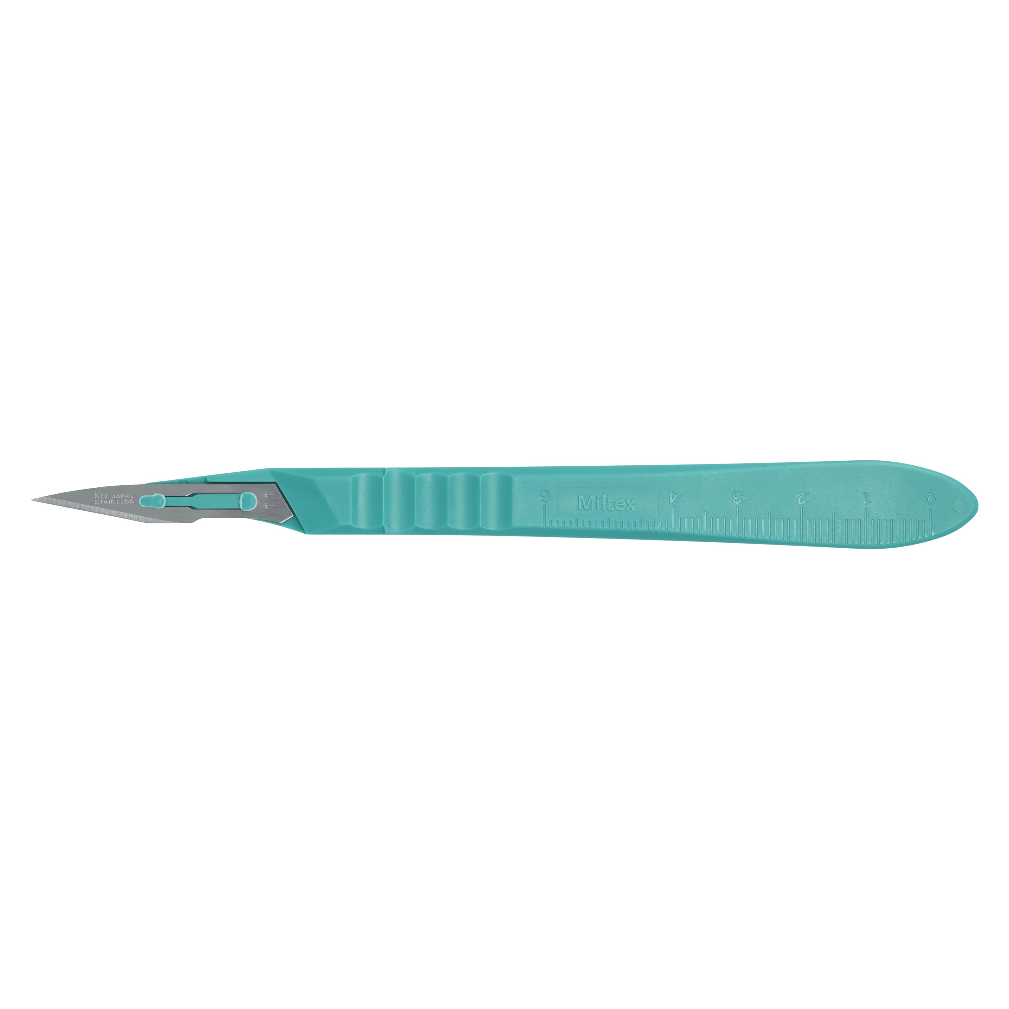 Miltex Sterile Disposable Scalpel #11, Stainless Steel, Safety Sleeve, 10/Box, 4-411 thumbnail 2