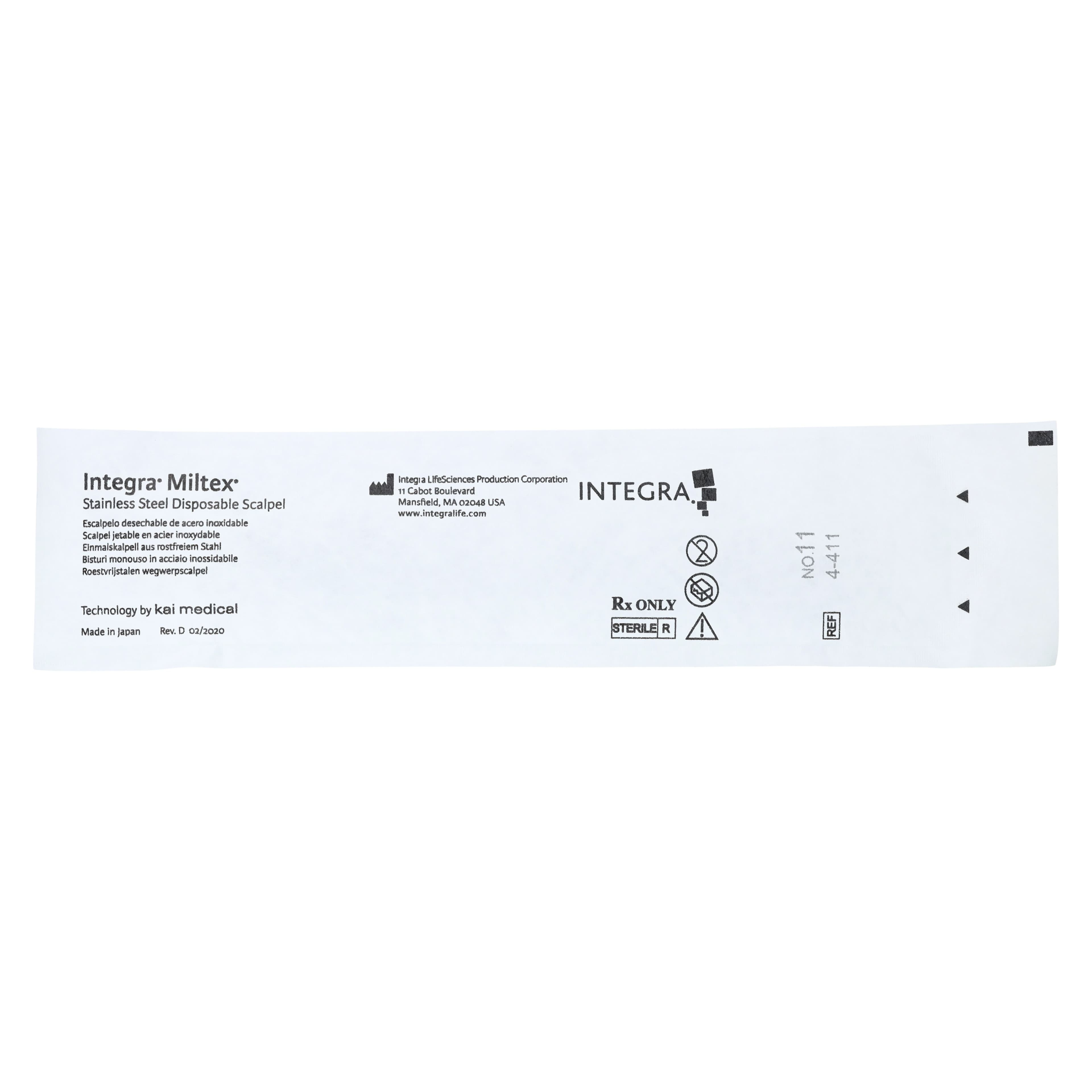 Miltex Sterile Disposable Scalpel #11, Stainless Steel, Safety Sleeve, 10/Box, 4-411 thumbnail 4