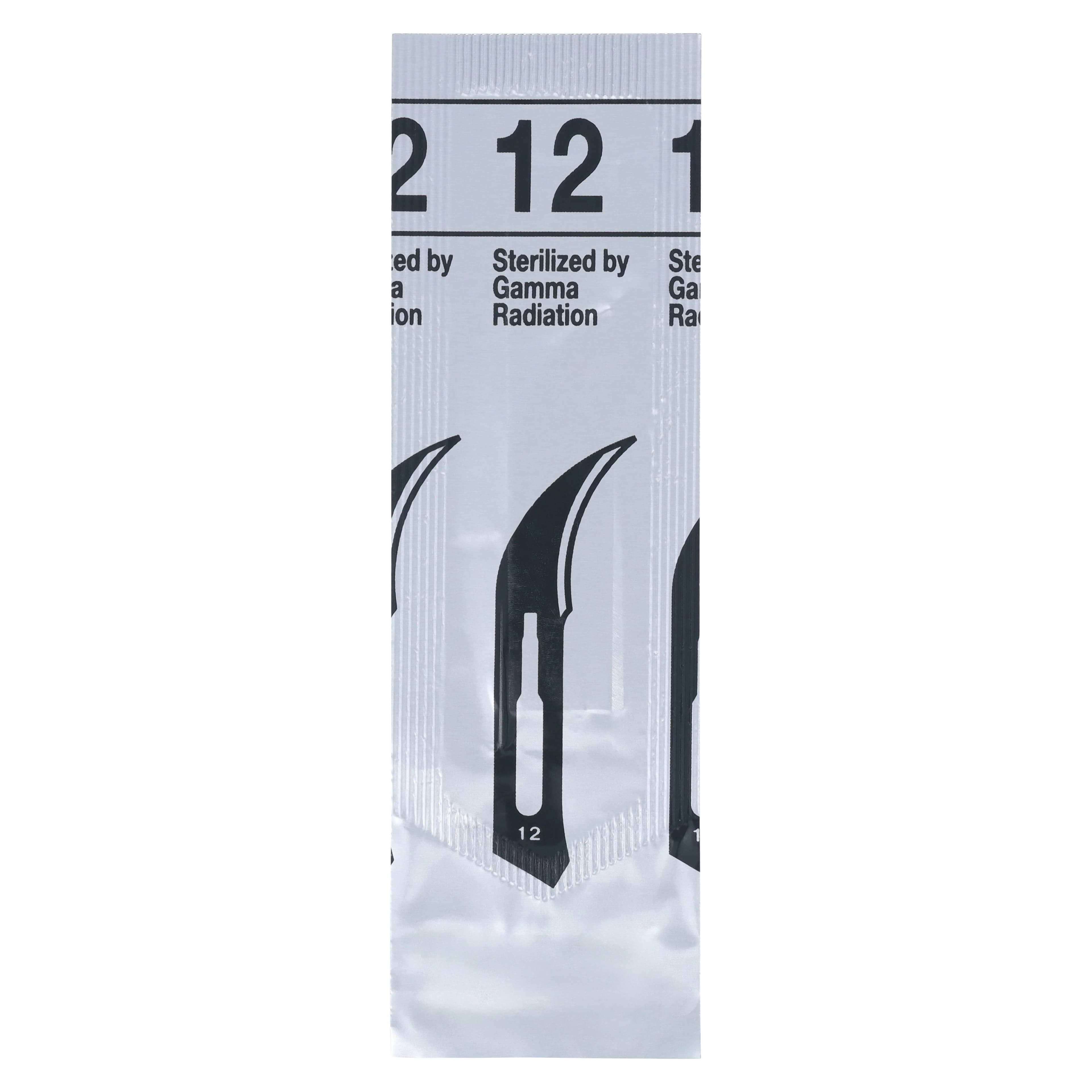 Miltex-Integra #12 Carbon Steel Sterile Surgical Scalpel Blade, 100/Box, 4-112 thumbnail 3
