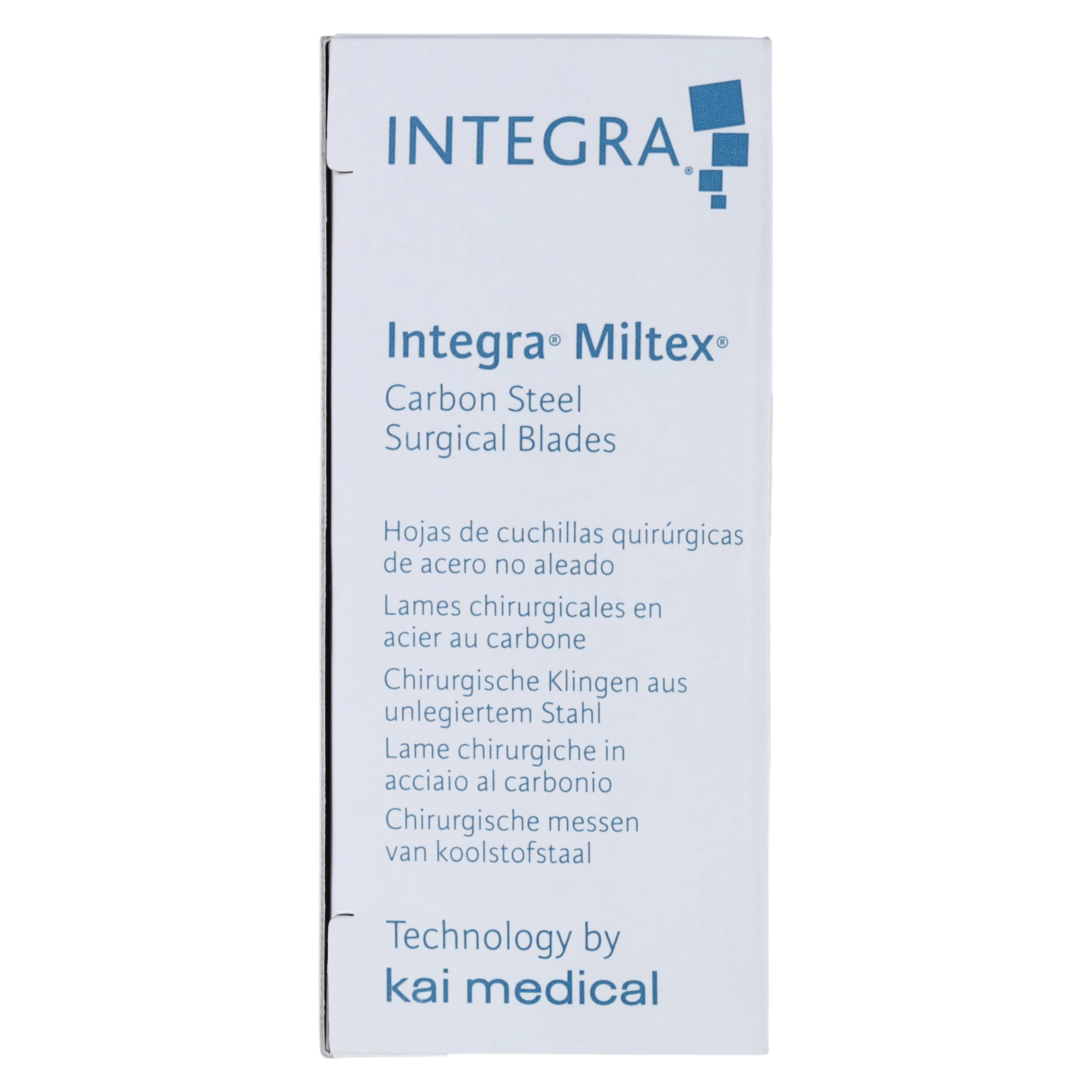 Miltex-Integra #12 Carbon Steel Sterile Surgical Scalpel Blade, 100/Box, 4-112 thumbnail 6