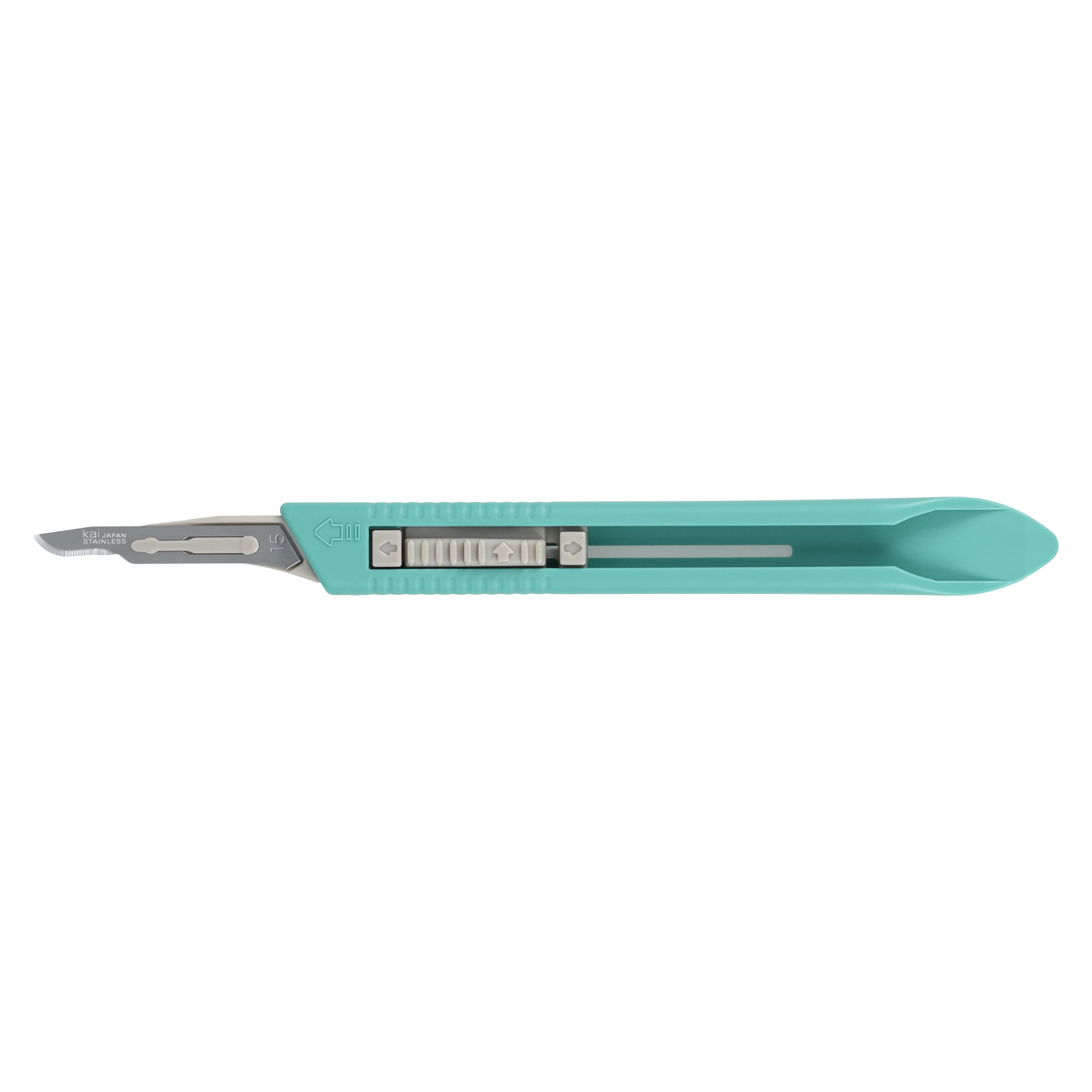 #15 Disposable Safety Scalpel, Sterile, Retractable Stainless Steel Blade, 10/Box, 4-515 thumbnail 3