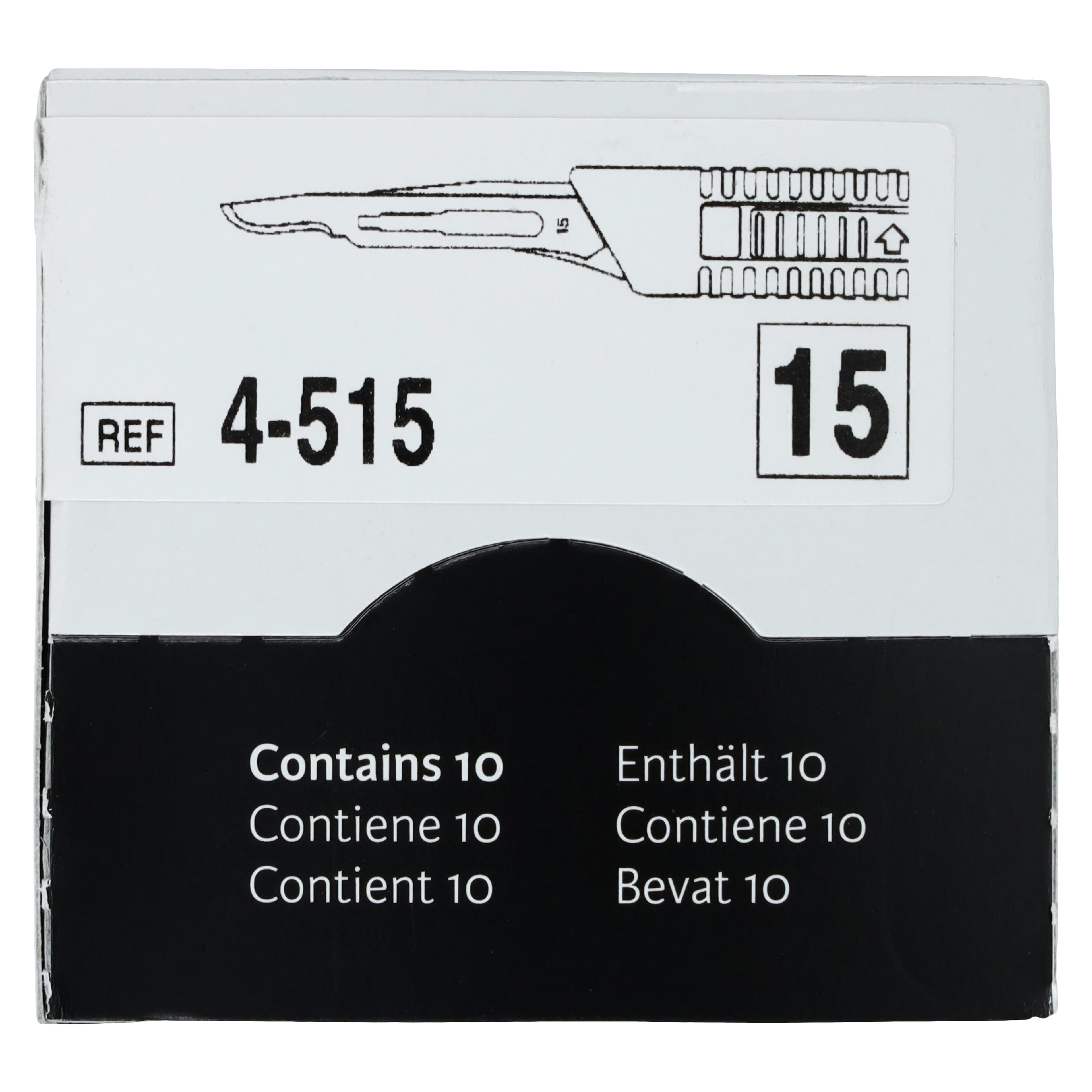 #15 Disposable Safety Scalpel, Sterile, Retractable Stainless Steel Blade, 10/Box, 4-515 thumbnail 6