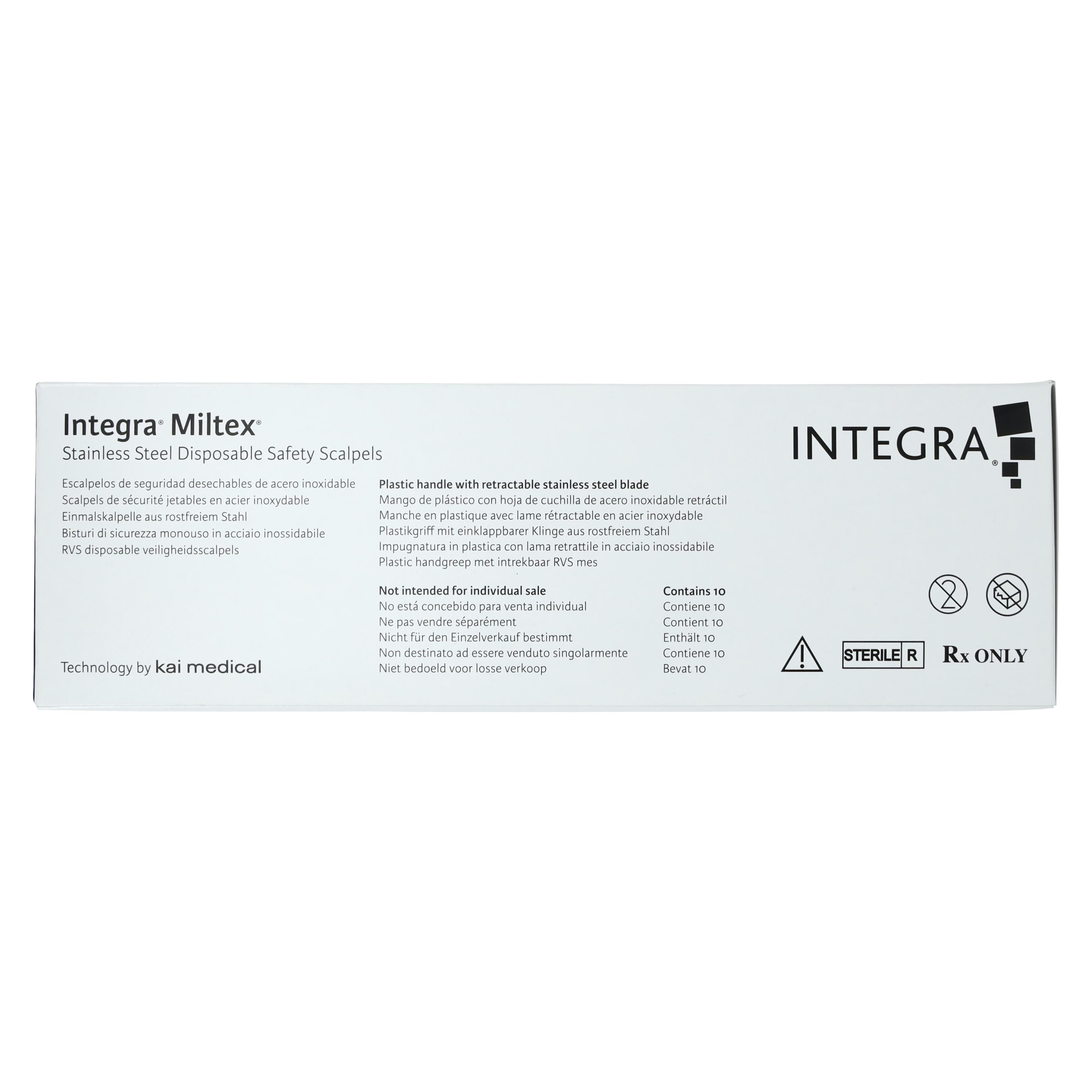 #15 Disposable Safety Scalpel, Sterile, Retractable Stainless Steel Blade, 10/Box, 4-515 thumbnail 8