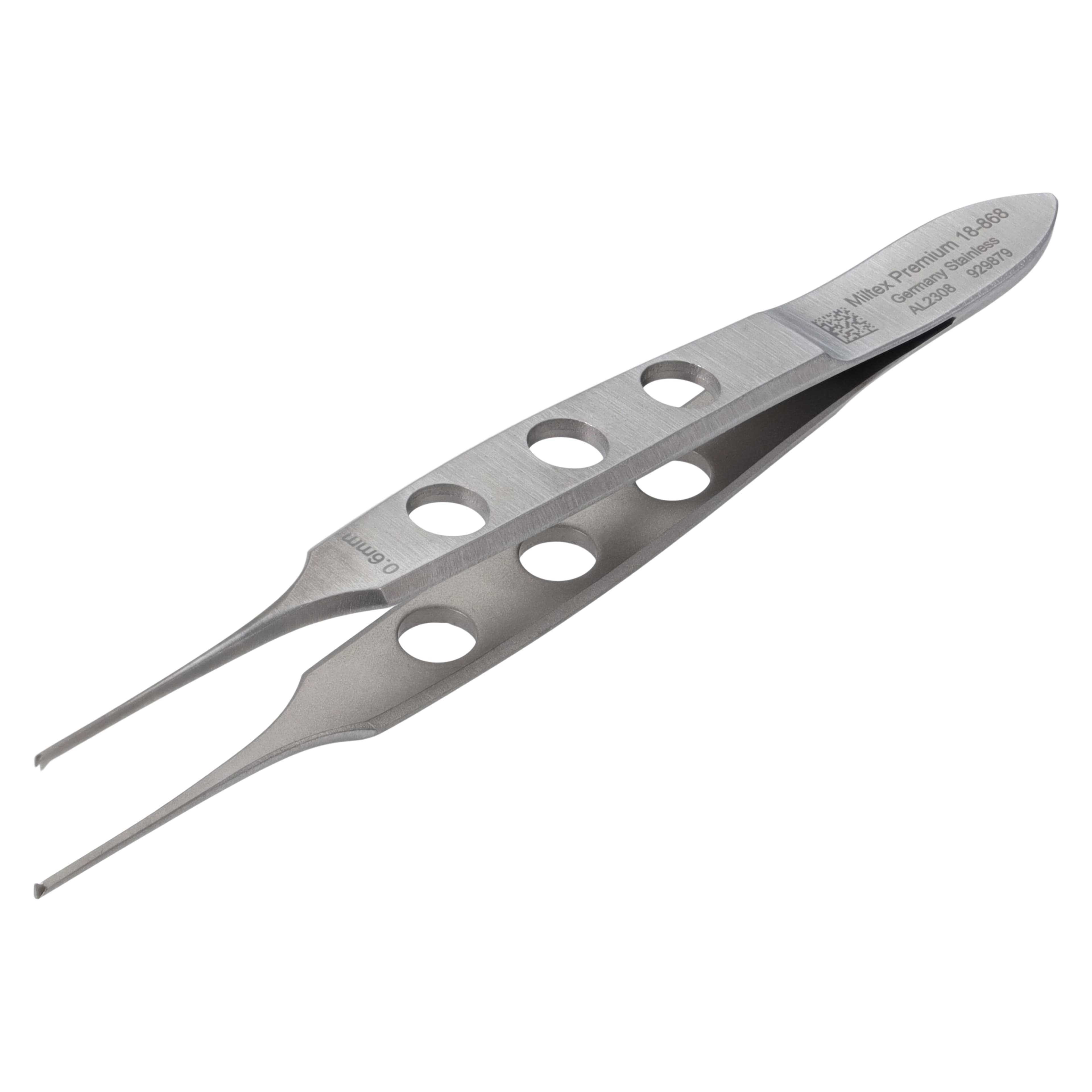 Miltex-Integra Bishop-Harmon Iris Tissue Forceps, Straight, 3-3/8" (85.5mm), 1x2 Teeth, Stainless Steel, Autoclavable, Each thumbnail 5