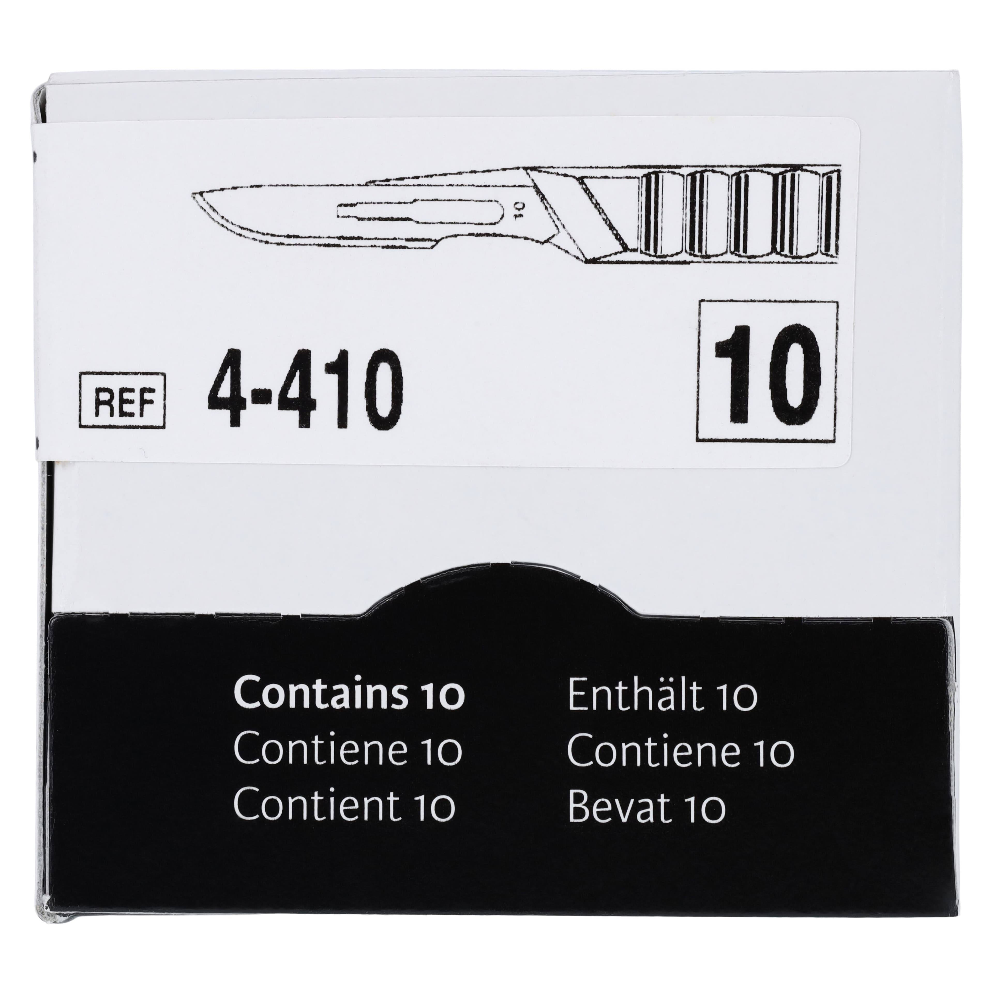 Miltex Sterile Disposable Scalpel #10, Stainless Steel, Safety Sleeve, 10/Box, 4-410 thumbnail 2