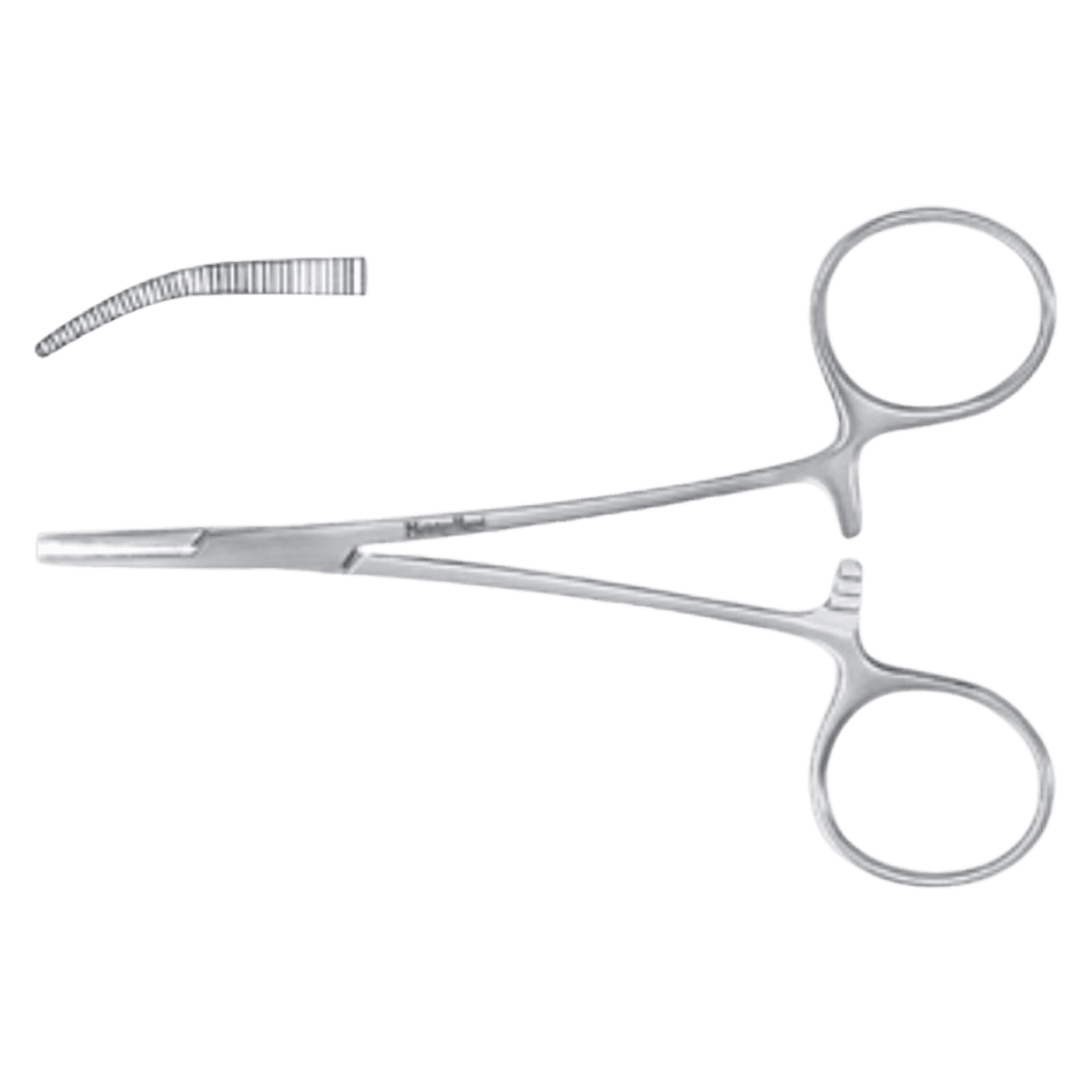 Meister-Hand Jacobs Hemostatic Forceps, Curved, 5" (12.7 cm), Stainless Steel, Autoclavable, Each - Forceps Jacobson Mosquito Crv - Image 1