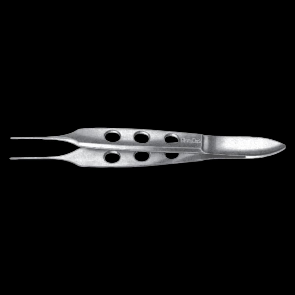 Miltex Meister-Hand Bishop Harmon Dressing Forceps, 3-3/8" (85 mm), Serrated, Stainless Steel - Forceps Bishop Harmon Serr - Image 1