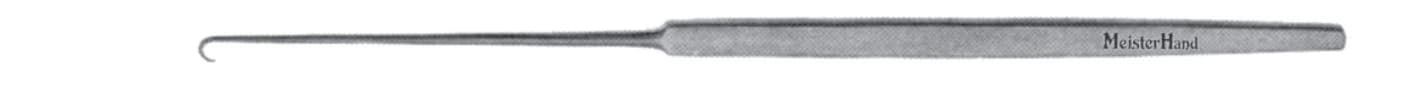 Miltex Meister-Hand Cottle Hook, Large, Deep Curve, 5-1/2" Stainless Steel - Hook Cottle Skin Deep Crv Lg - Image 1