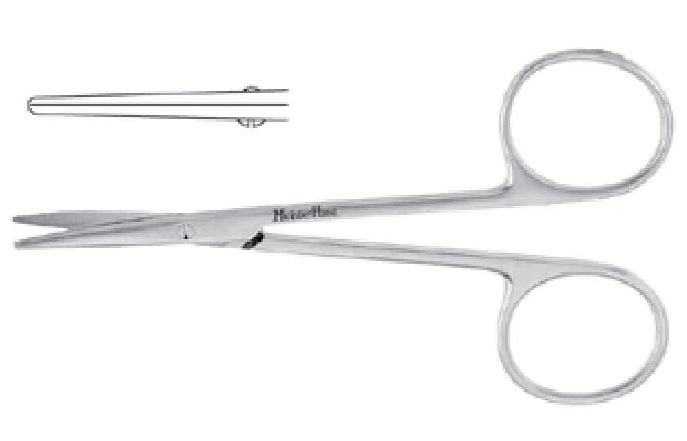 Miltex Meister-Hand Strabismus Scissors, Straight, 4" (10 cm), Stainless Steel - Scissor Strabismus Straight - Image 1