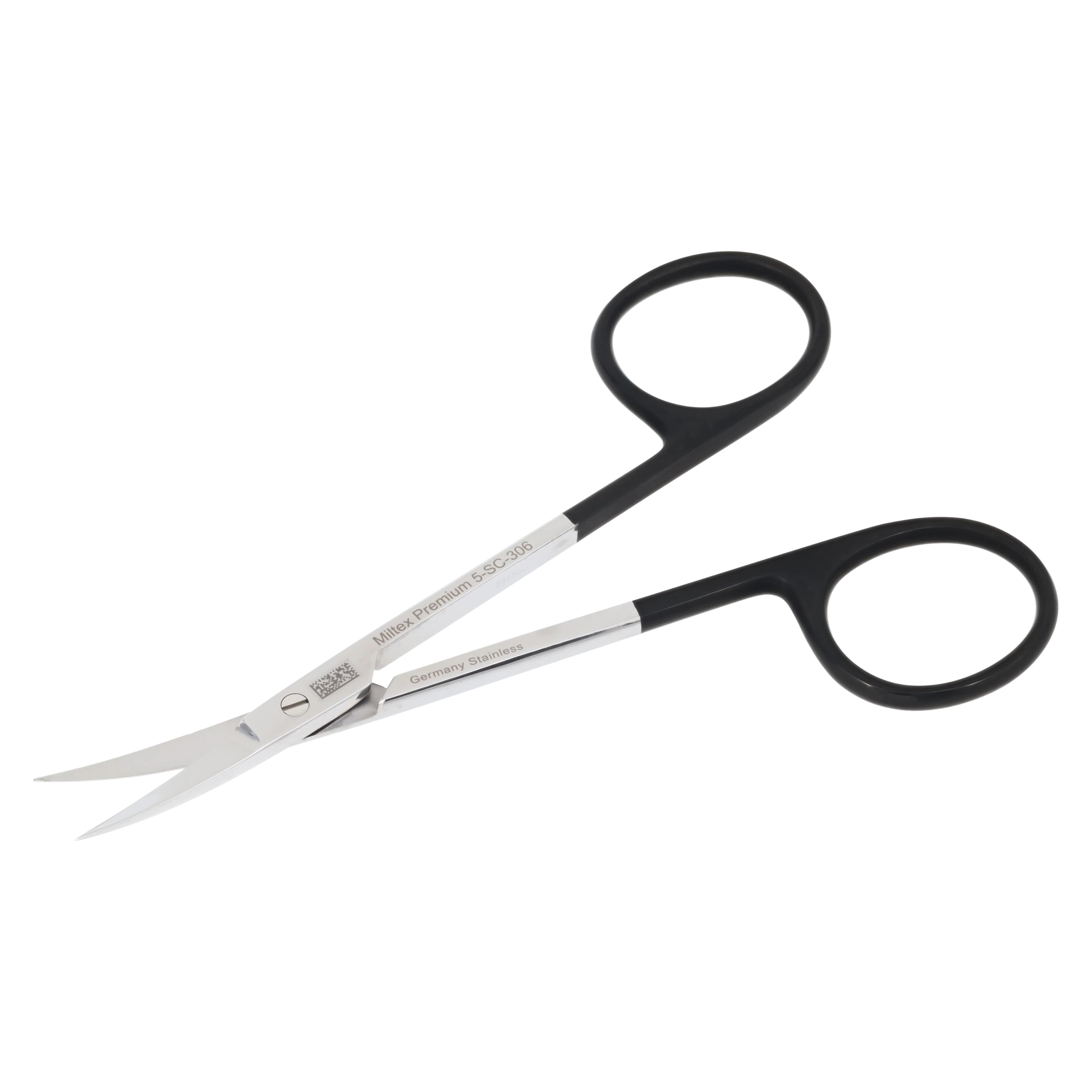 Miltex-Integra Curved Sharp SuperCut Iris Scissors, 4-1/2", Carbide-Serrated Blades, Stainless Steel, Reusable, Each thumbnail 4