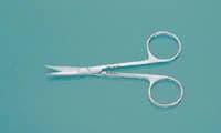 Miltex-Integra Iris Scissors, Curved, 4" (10 cm), Stainless Steel, Each thumbnail 2