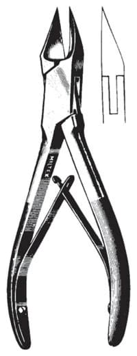 Liston Bone Cutting Forceps, Straight Narrow Blade, 5-1/2" (14 cm), Stainless Steel - Liston Blau Bone For 51/2 STR - Image 1