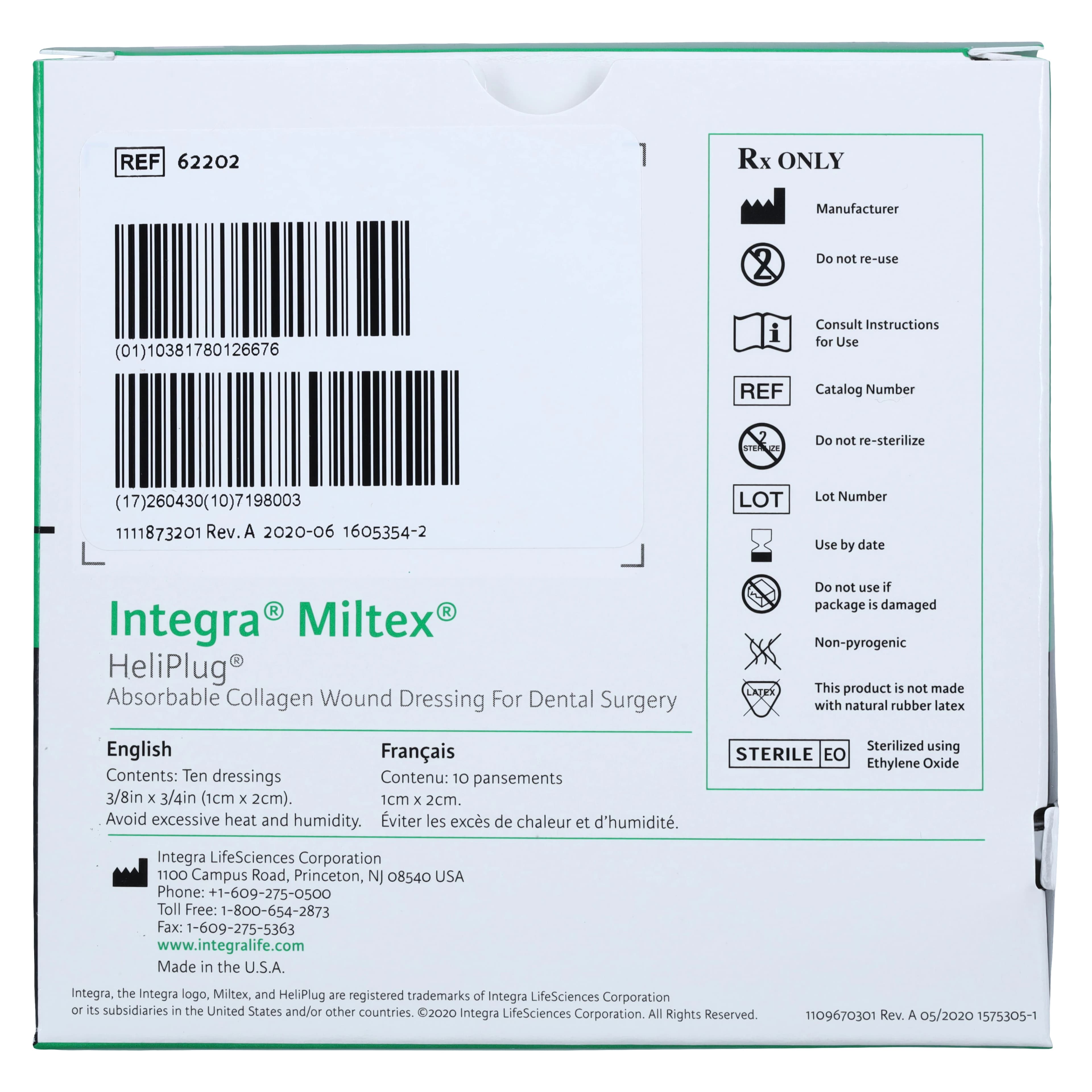 HeliPlug Collagen Wound Dressing, 3/8" x 3/4" (1cm x 2cm), 10/Box, 62-202 thumbnail 5