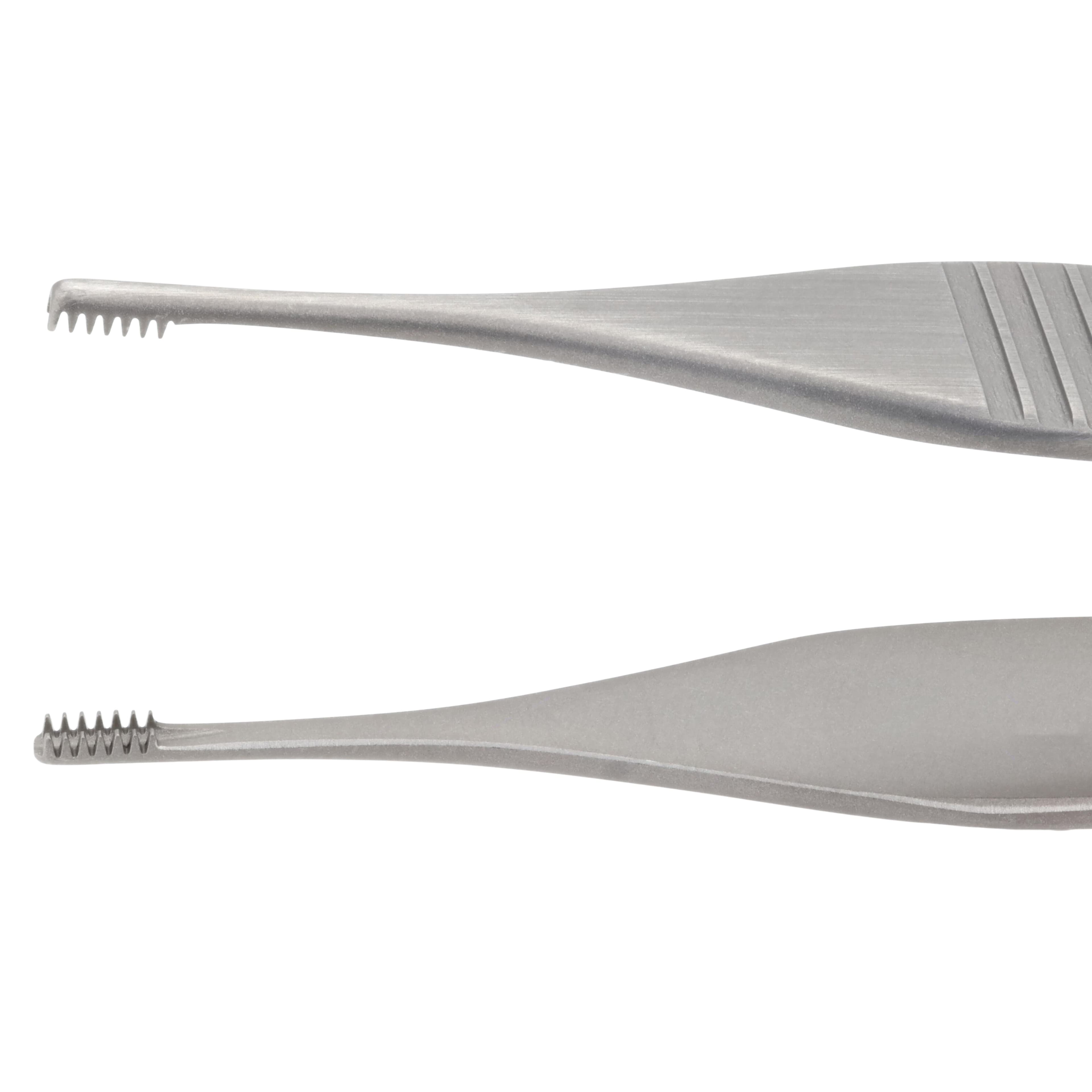 Miltex Brown-Adson Tissue Forceps, 4-3/4", 7x7 Side Grasping Teeth, Straight, Stainless Steel thumbnail 3