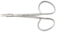 Miltex-Integra Eye Suture Scissors, 4" Curved Ribbon Type, Stainless Steel - Eye Suture Scissors Curved - Image 1