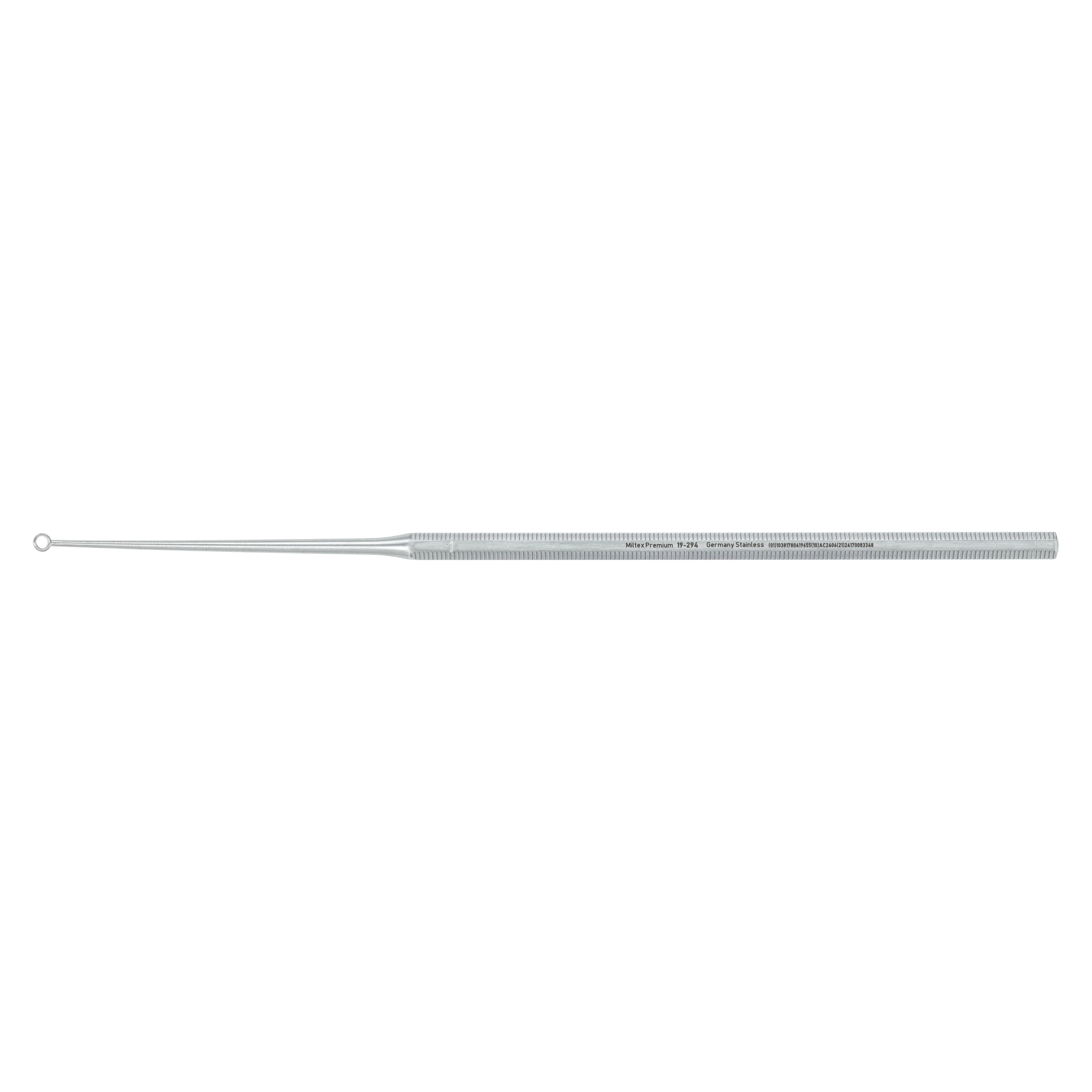 Miltex-Integra Buck Ear Curette, Blunt Angled, Size 1, 6-1/2" Stainless Steel, Each - Buck Ear Curette Blunt Angled - Image 1