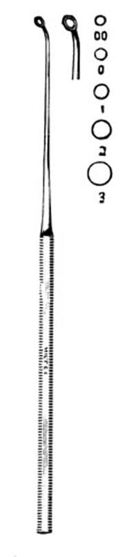 Miltex-Integra Buck Ear Curette, Blunt Angled, Size 1, 6-1/2" Stainless Steel, Each thumbnail 2
