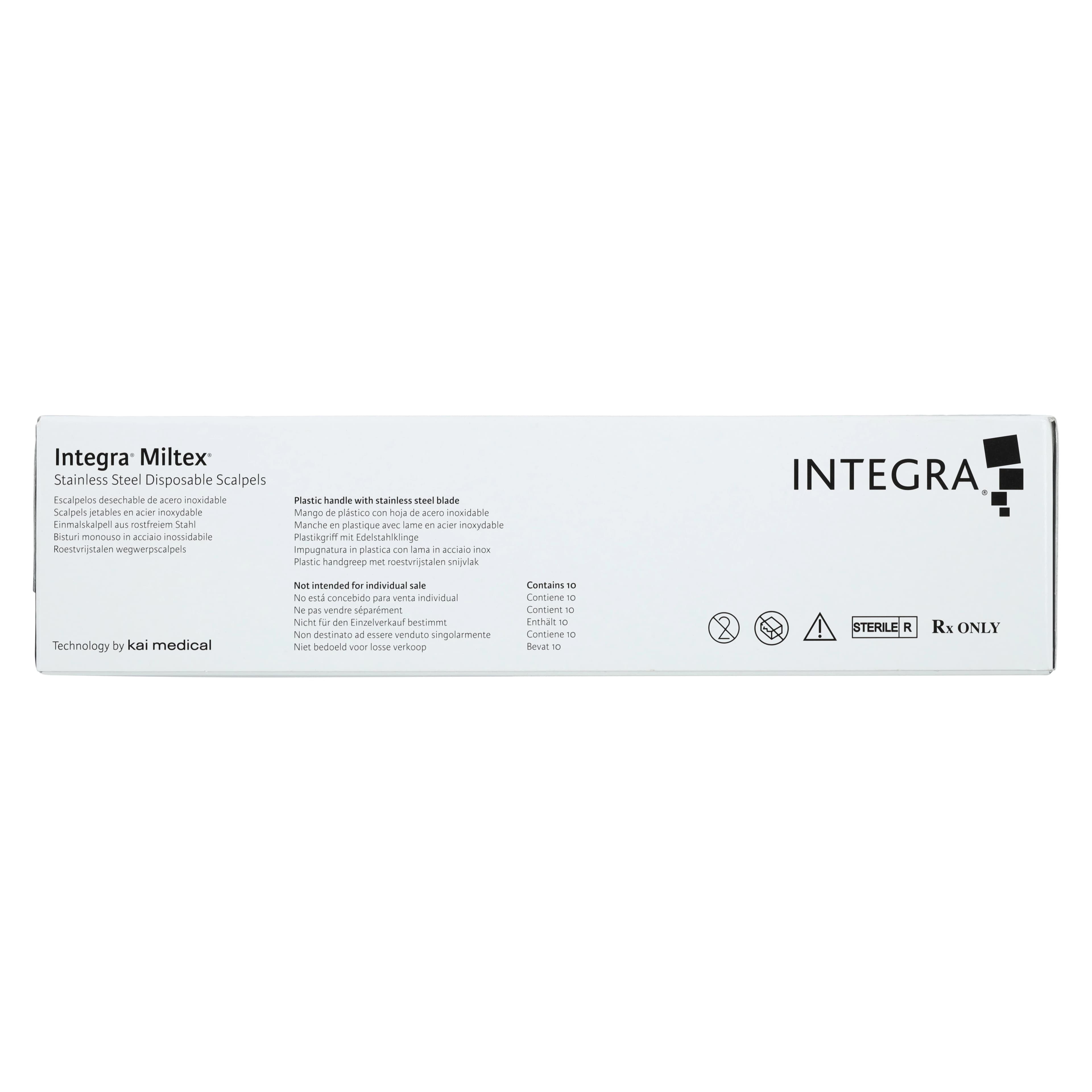 Miltex Disposable Sterile Scalpel #15, Stainless Steel, Safety Sleeve, 10/Box, 4-415 thumbnail 6