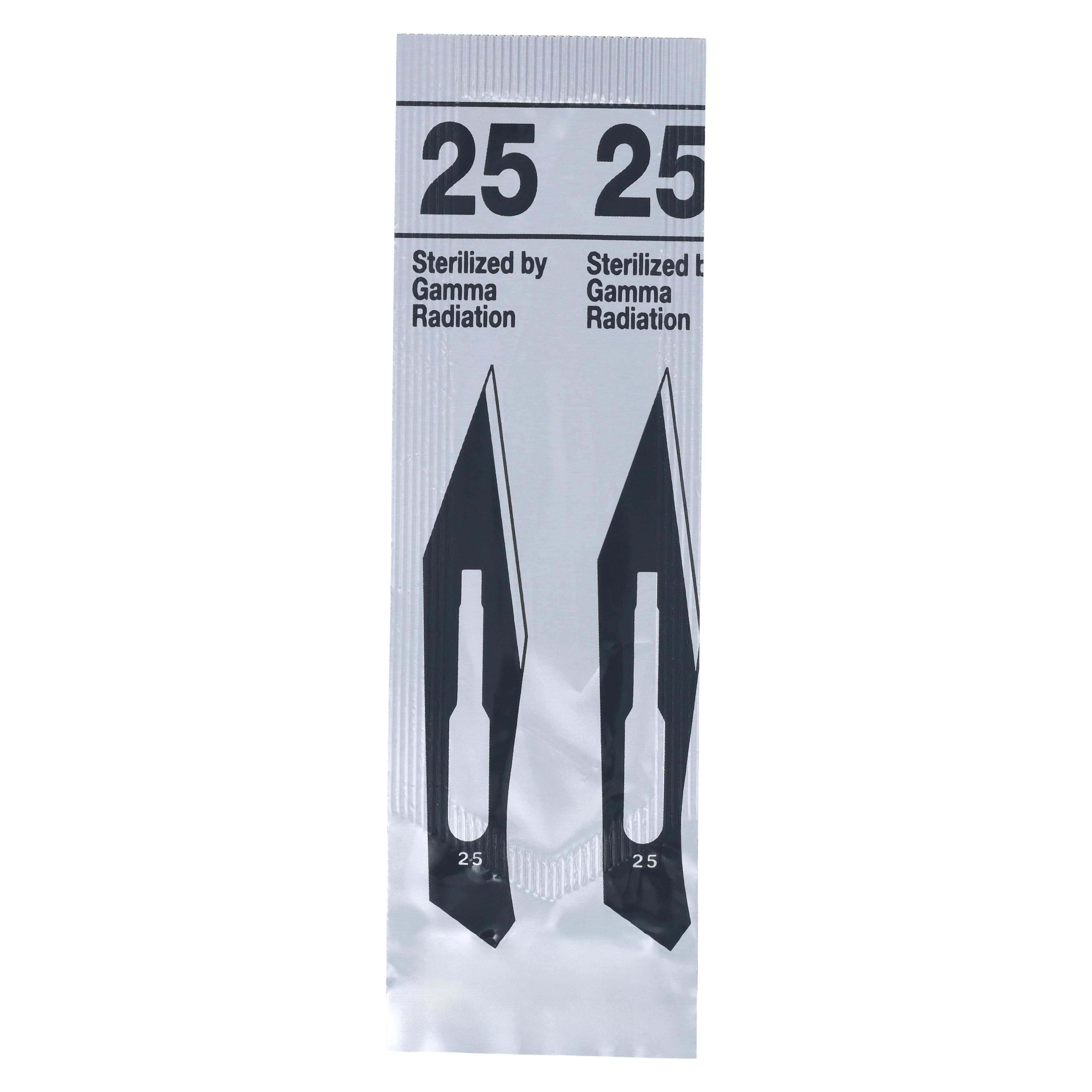 Miltex #25 Stainless Steel Sterile Surgical Blades, Individually Wrapped, 100/Box, 4-325 thumbnail 3