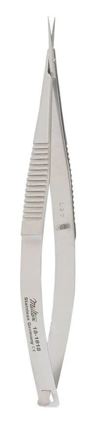 Miltex Micro Iris Scissors, Straight, 4" (10 cm), Stainless Steel, Autoclavable - Scissors Micro Iris Str - Image 1