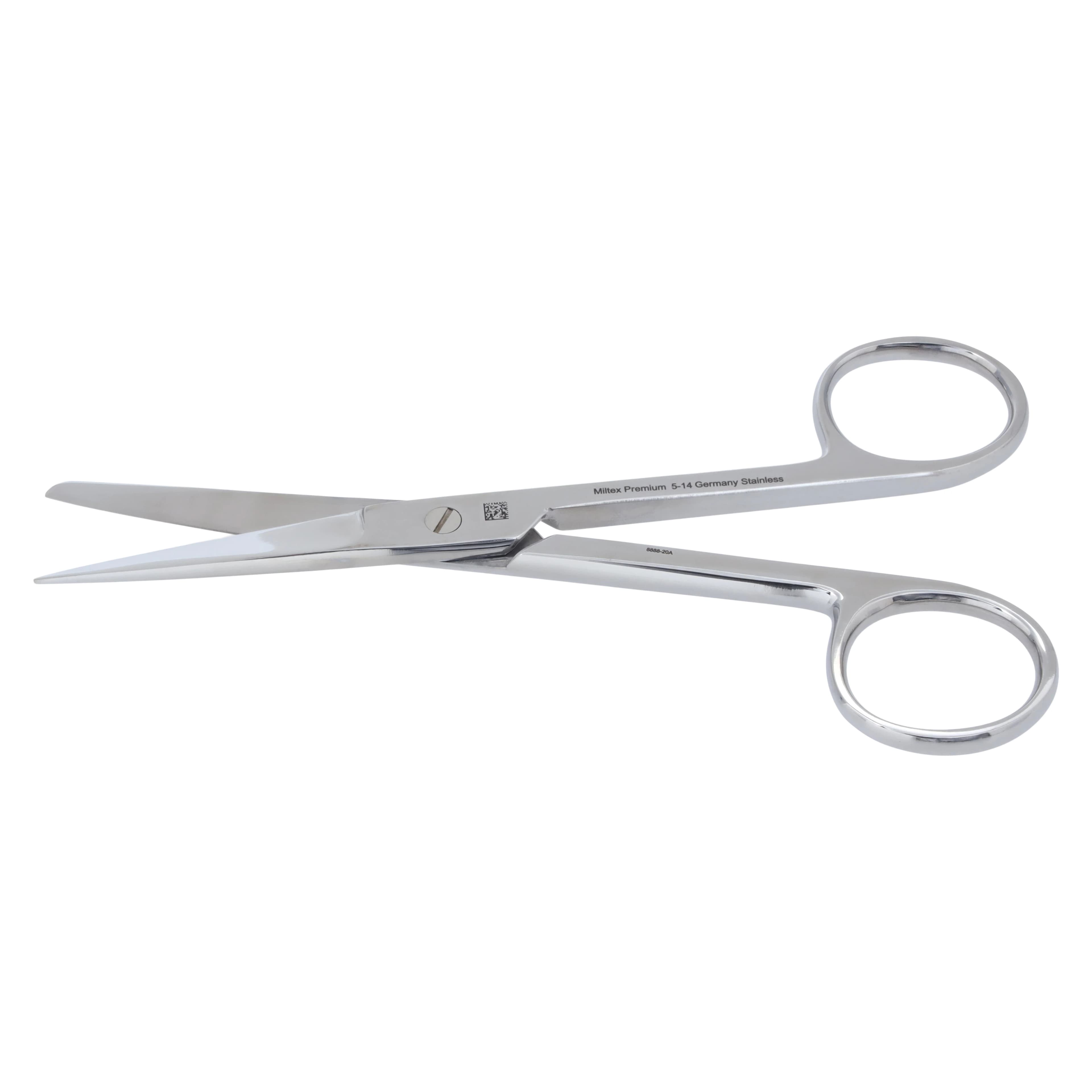 Miltex Operating Scissors, Straight, 5" (13 cm), Stainless Steel, Autoclavable, Each - Operating Scissor Str S/B - Image 1