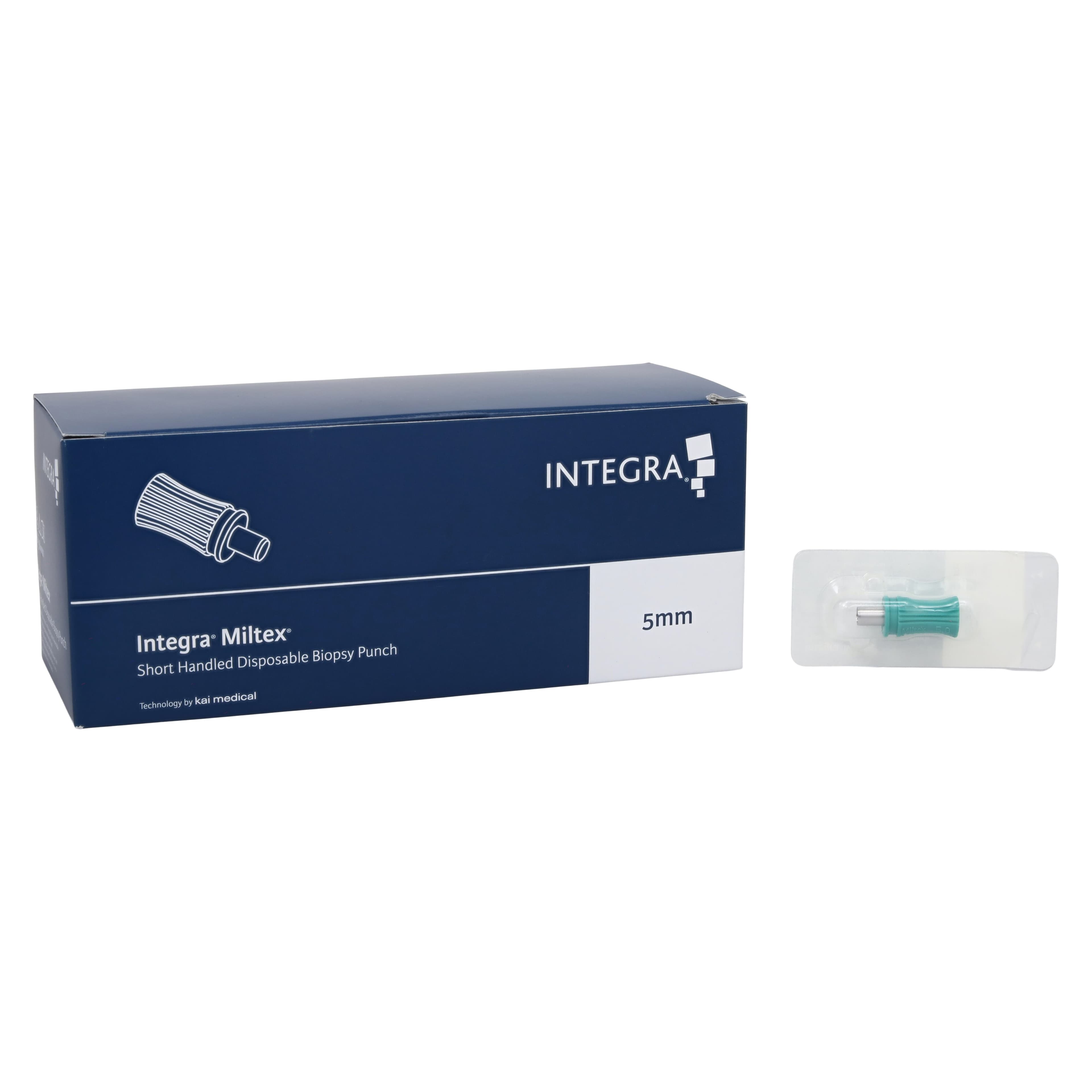 Miltex Integra Short-Handle Biopsy Punch, 5 mm, Sterile, Disposable, Stainless Steel, 50/Box, 33-35-SH thumbnail 2