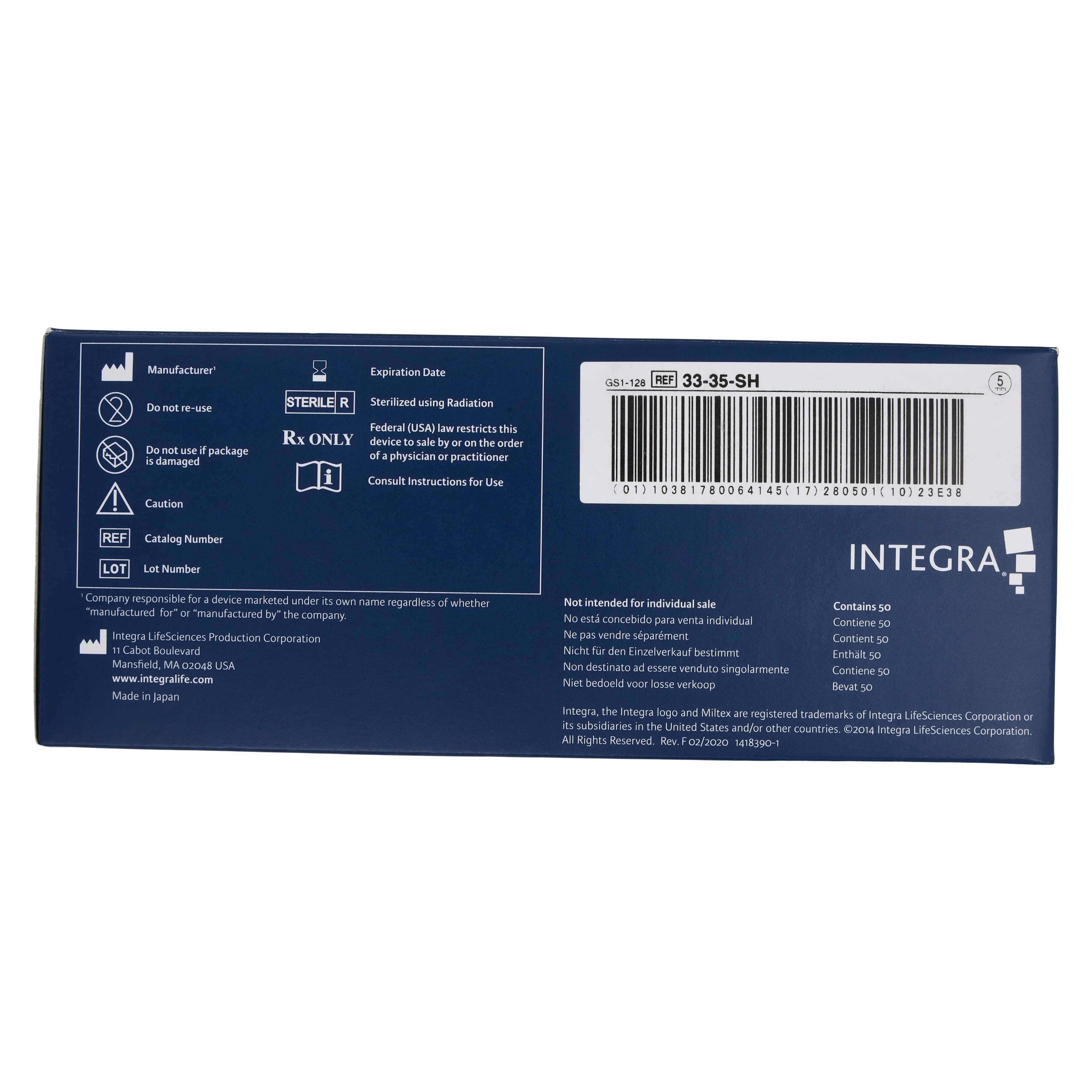 Miltex Integra Short-Handle Biopsy Punch, 5 mm, Sterile, Disposable, Stainless Steel, 50/Box, 33-35-SH thumbnail 6