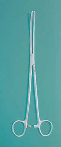 Bozeman Sponge Forceps, Double Curved, 10-1/2" Stainless Steel, Autoclavable - Bozeman Sponge Forceps Dbl/Cvd - Image 1