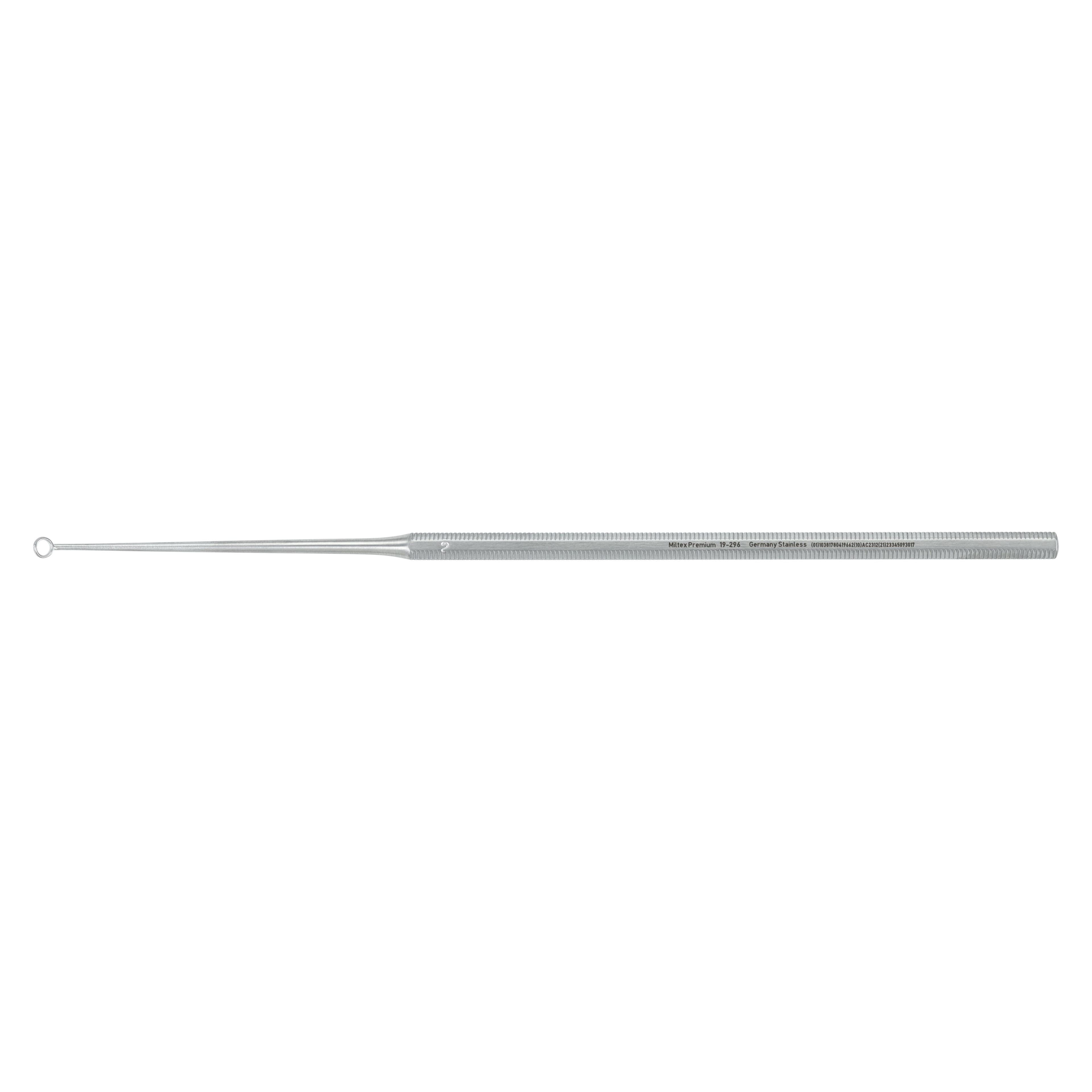 Miltex-Integra Buck Ear Curette, Blunt Angled, Size 2, 6-1/2" Stainless Steel, Each - Buck Ear Curette Blunt Angled - Image 1