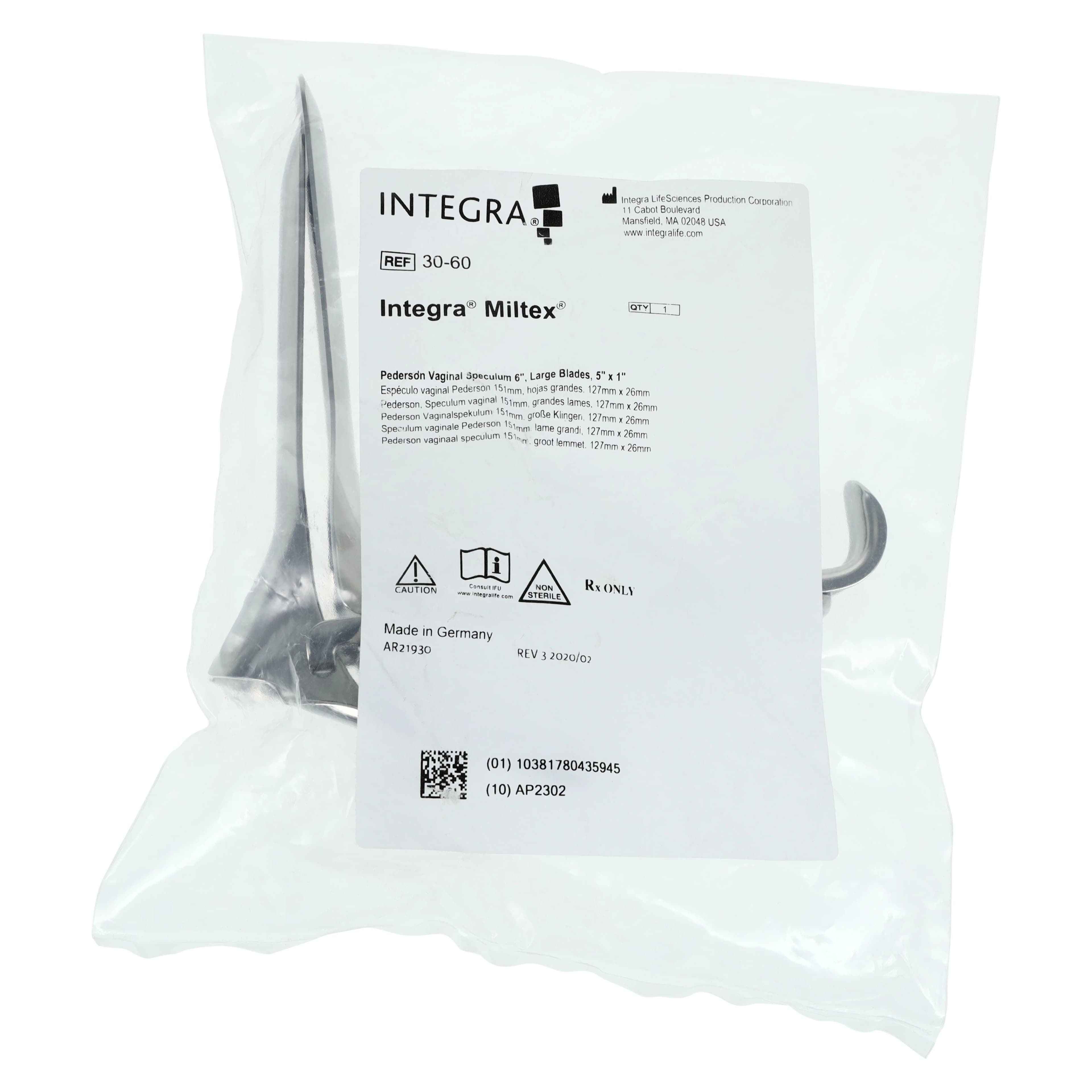 Miltex-Integra Pederson Vaginal Speculum, Large/Narrow, 1" x 4-3/4" thumbnail 6