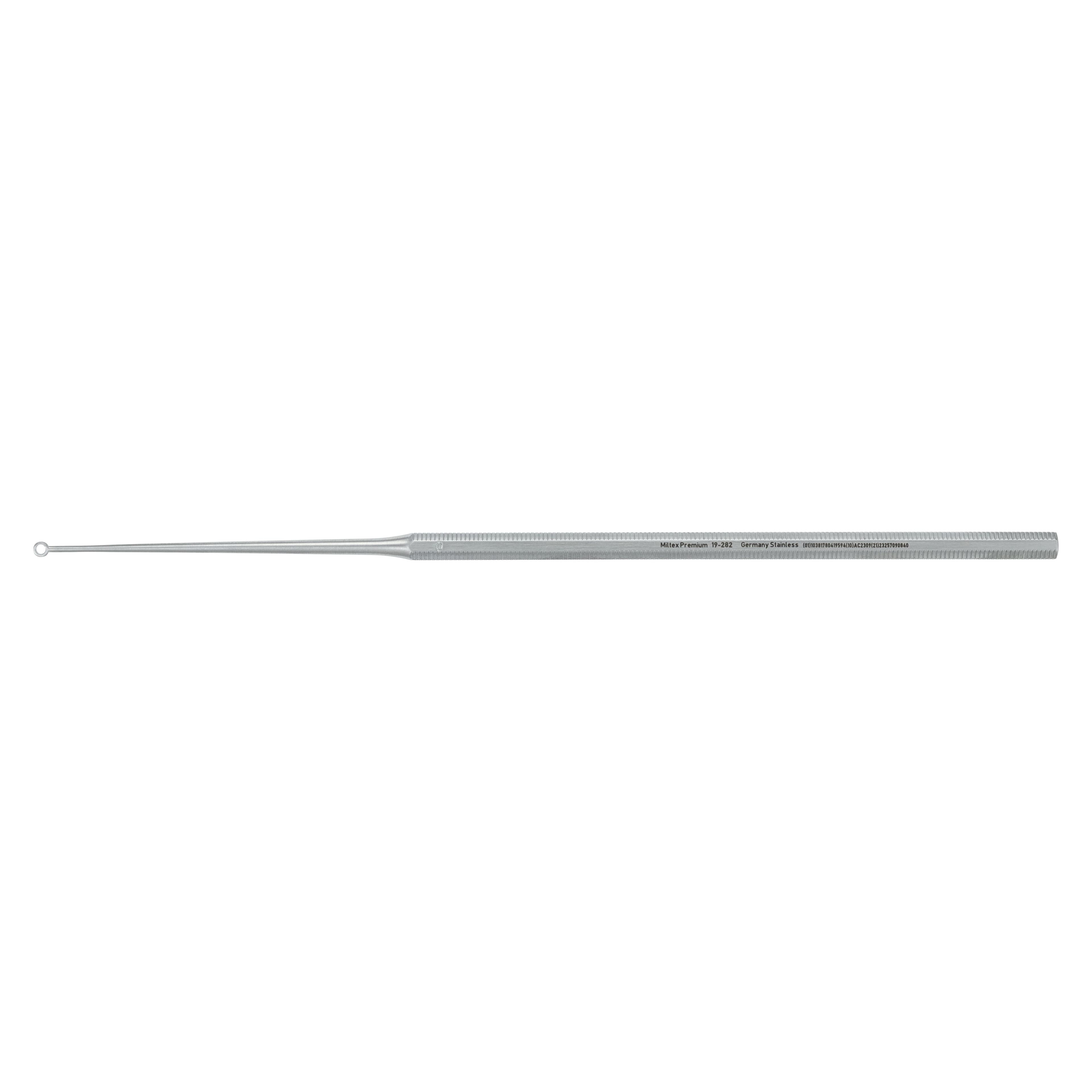 Miltex-Integra Buck Ear Curette, Blunt, Size 0, 6-1/2" Stainless Steel, Each - Ear Curette Buck Blunt - Image 1