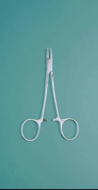 Miltex 5" Collier Needle Holder with Fenestrated Jaws, Stainless Steel - Miltex 5" Collier Needle Holder with Fenestrated Jaws - Image 1