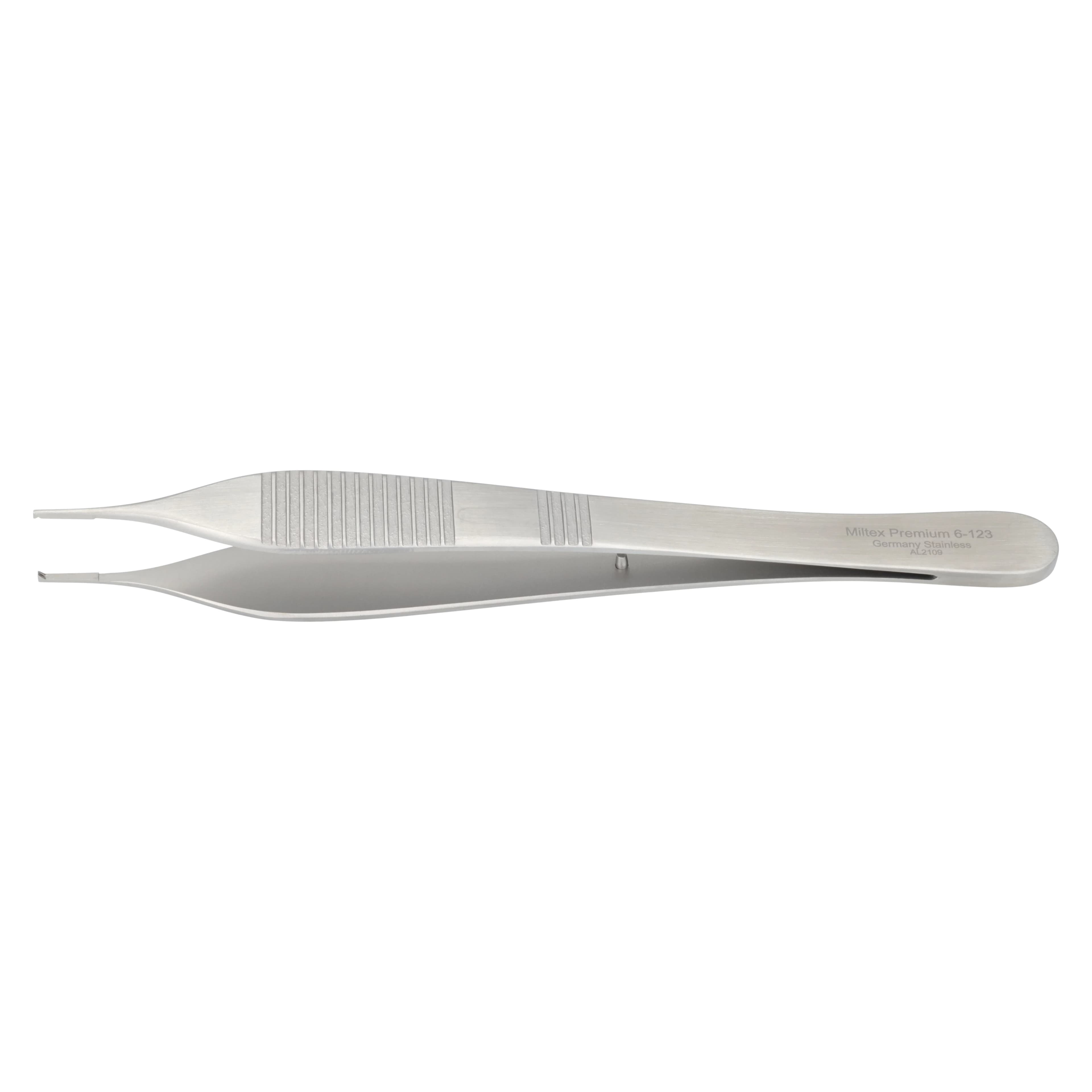 Miltex-Integra Adson Tissue & Suture Forceps, 4-3/4", 1 x 2 Teeth with Tying Platform, Straight, Stainless Steel, Autoclavable, Each - Tissue & Suture Forcep Adson - Image 1