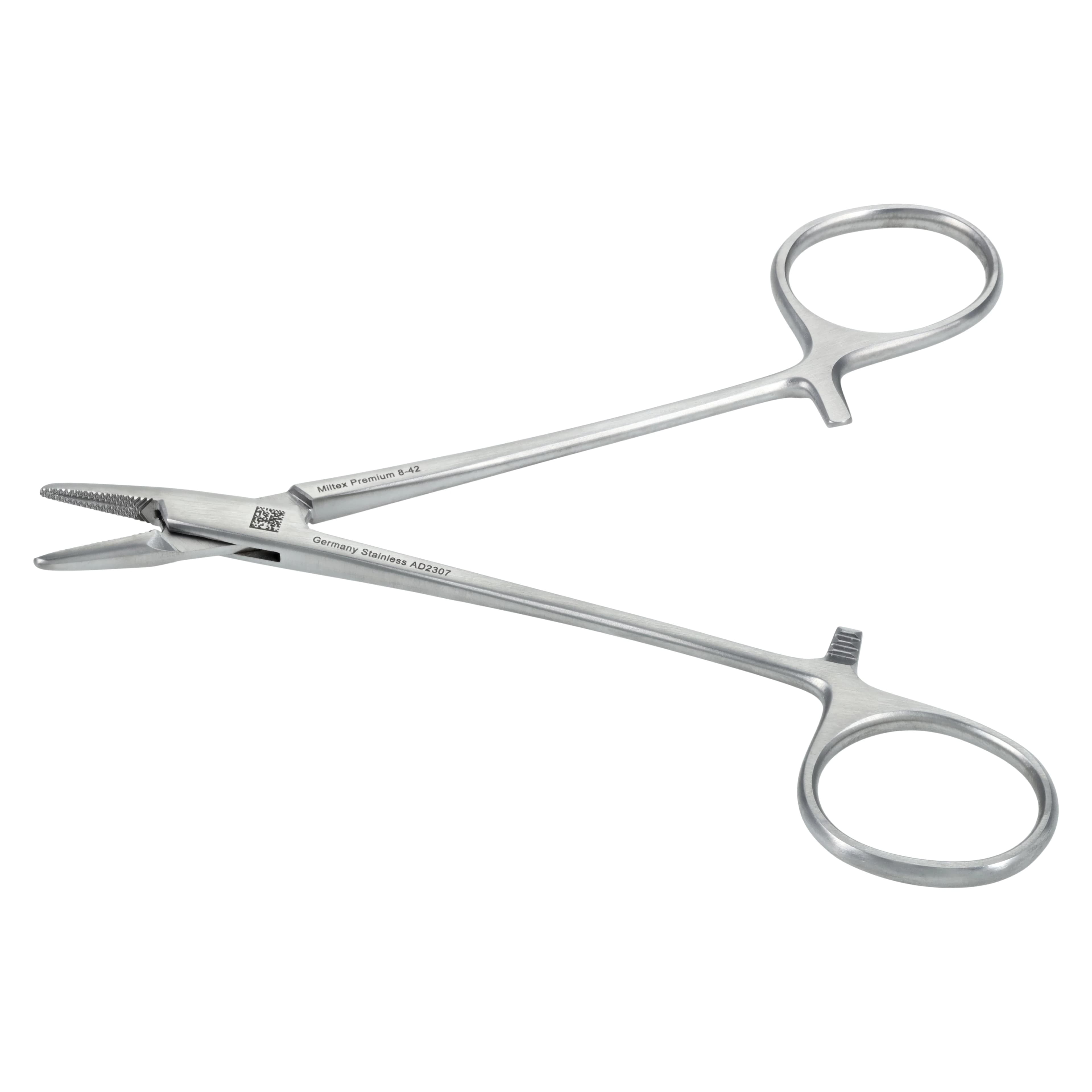 Miltex Mayo-Hegar Needle Holder, 5", Stainless Steel, Ceramic-Coated Tips, 1 Each - Needle Holders – Mayo-Hegar, 5" - Needle Holders – Mayo-Hegar, 5" - Image 1
