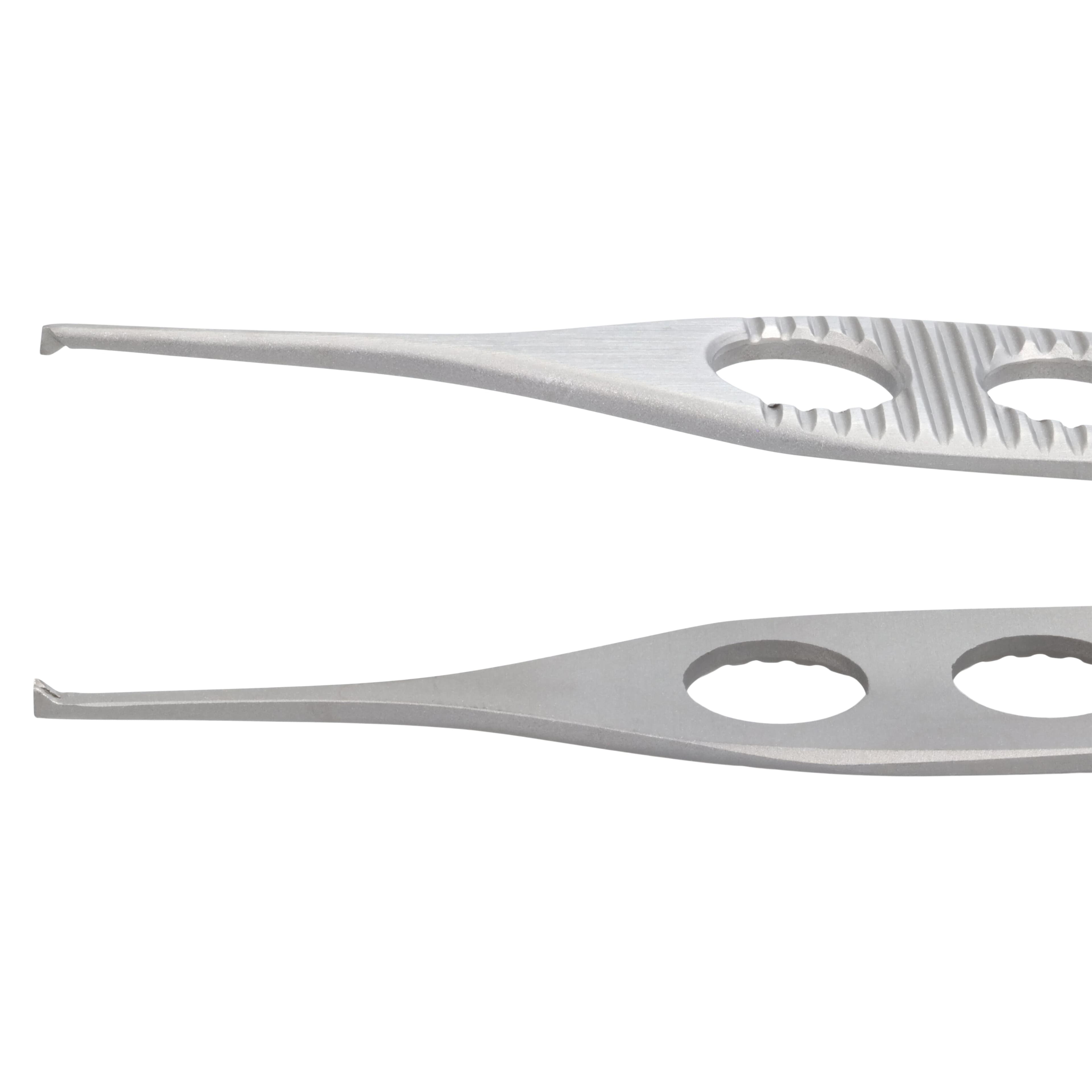Miltex 4-3/4" Adson Tissue Forceps, 1 x 2 Teeth, Fenestrated Lightweight Handles thumbnail 3