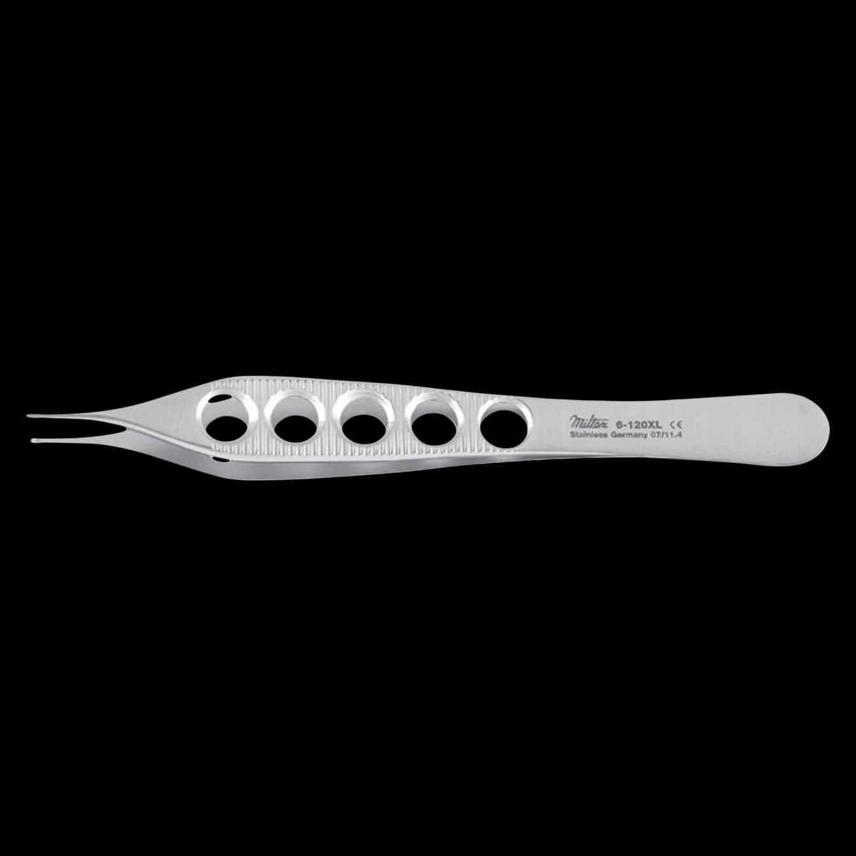 Miltex 4-3/4" Adson Tissue Forceps, 1 x 2 Teeth, Fenestrated Lightweight Handles - Miltex 4-3/4" Adson Tissue Forceps, 1 x 2 Teeth, with Fenestrated Lightweight - Image 1