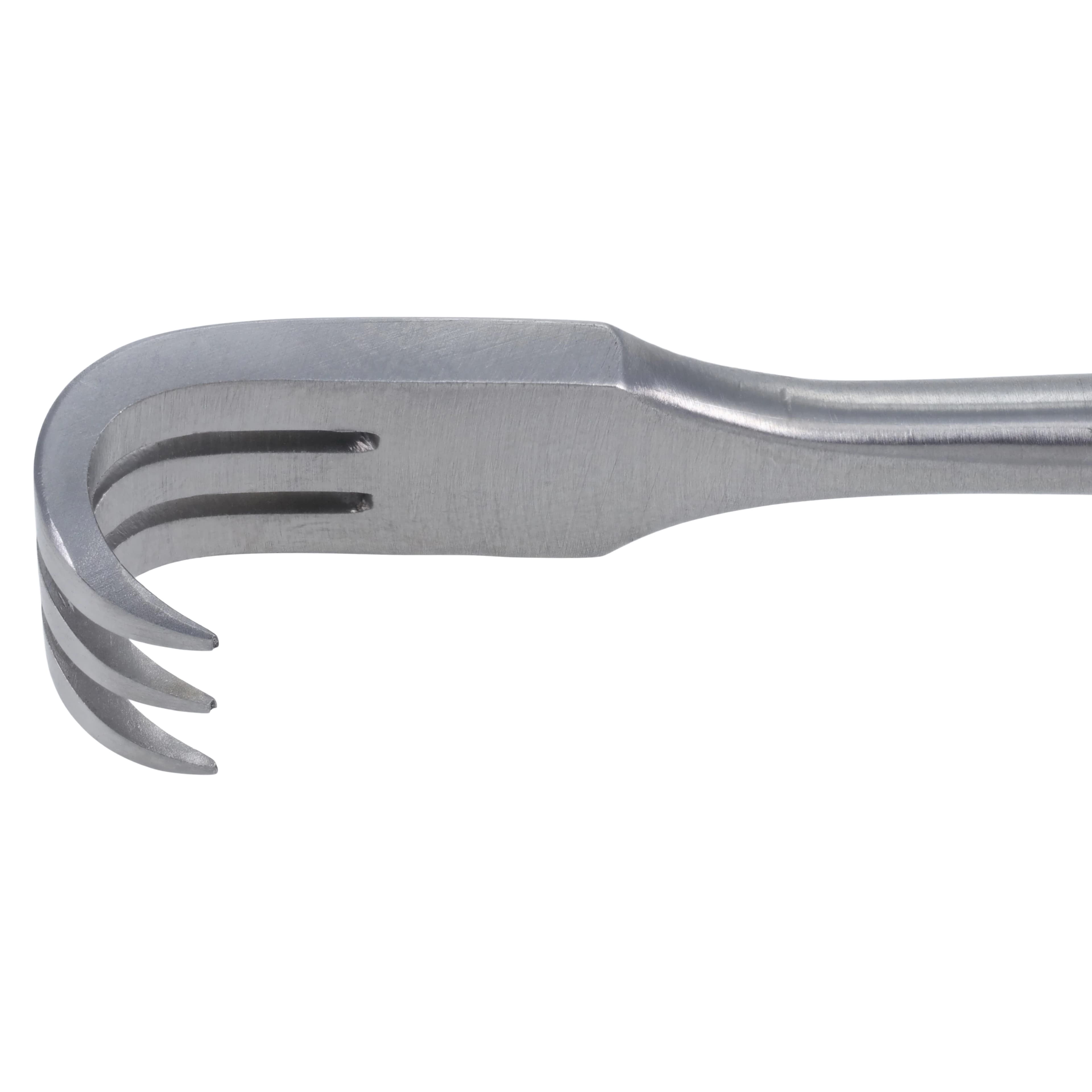 Miltex Senn Lip and Cheek Retractor, 6-3/8" (16.2 cm), Double End, Stainless Steel, 3 Sharp Prongs and Solid Blade thumbnail 3